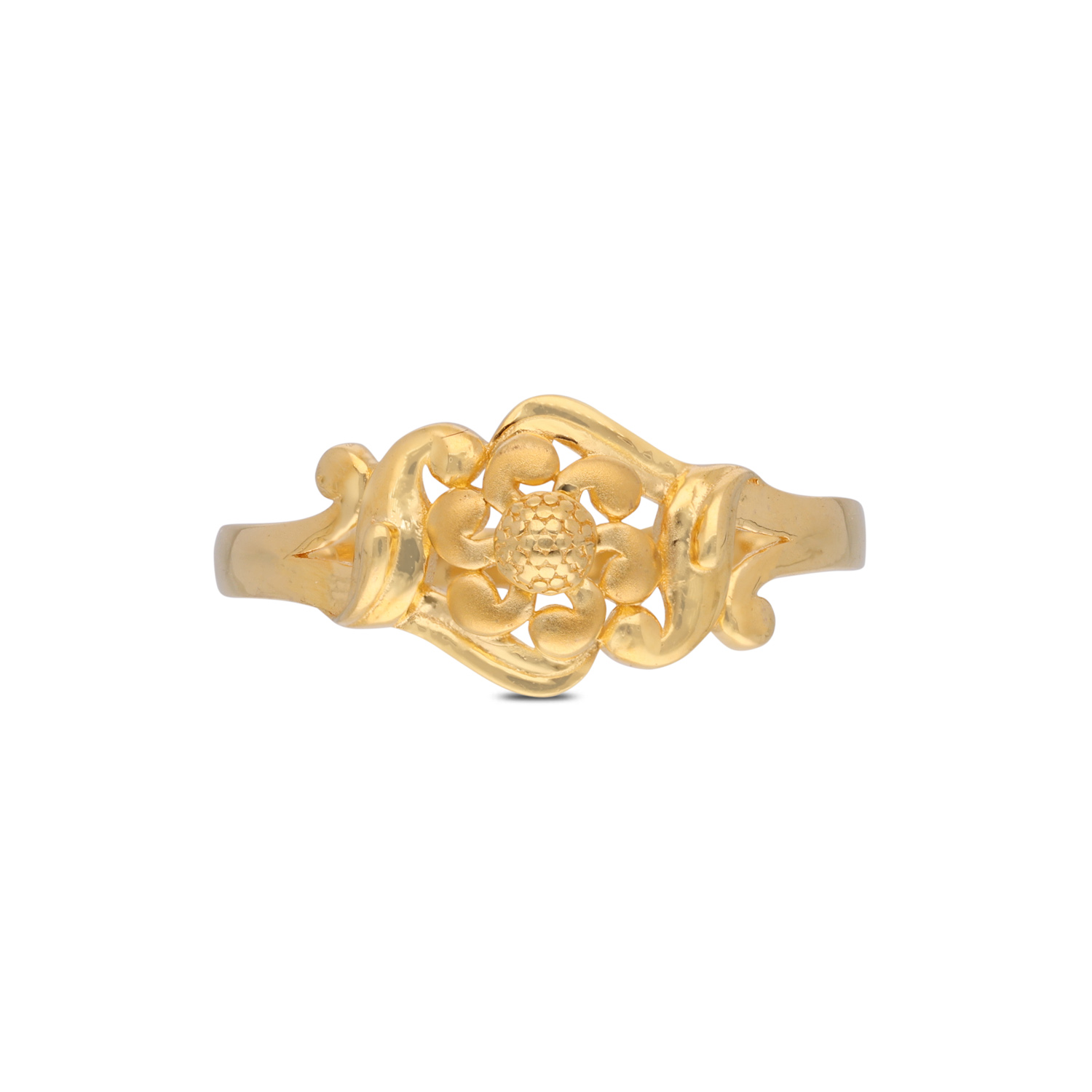 Floral Harmony Elegant Gold Ring