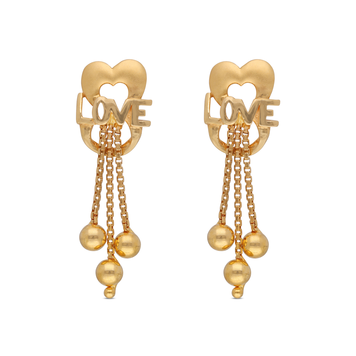 Amora Love Chain Drop Earrings