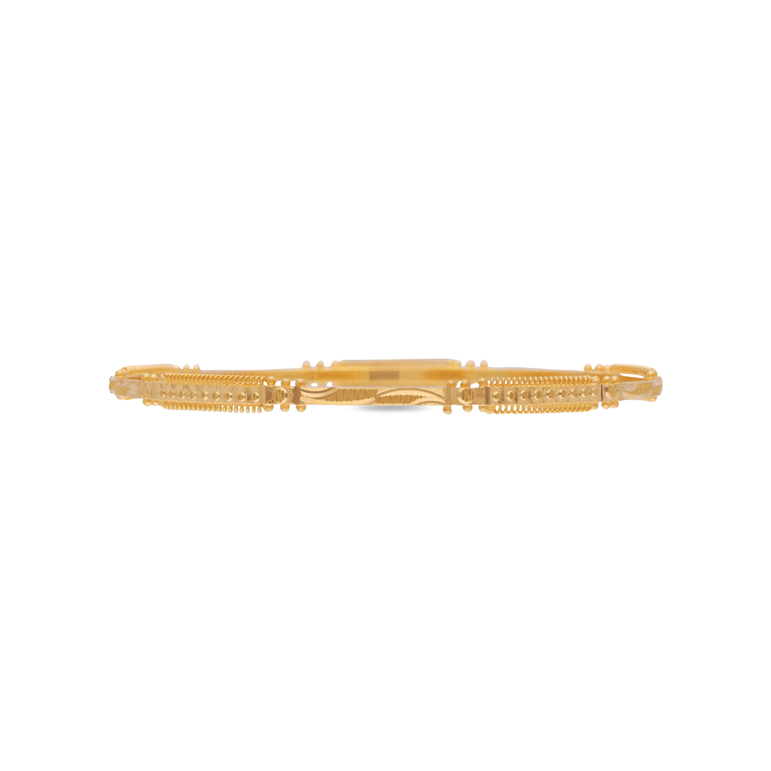 Kanasu Dream Weave Machine-Cut Gold Bangles