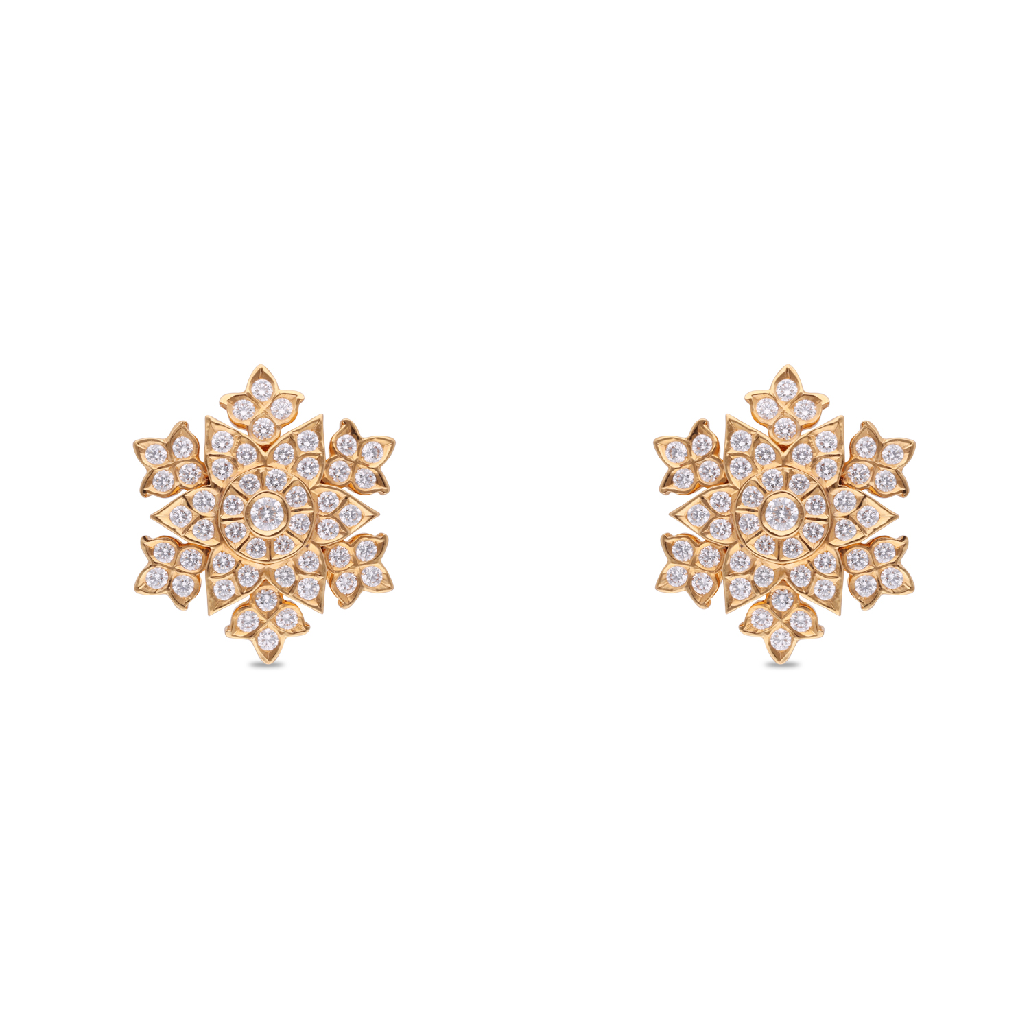 Celestial Bloom Diamond Ear Studs