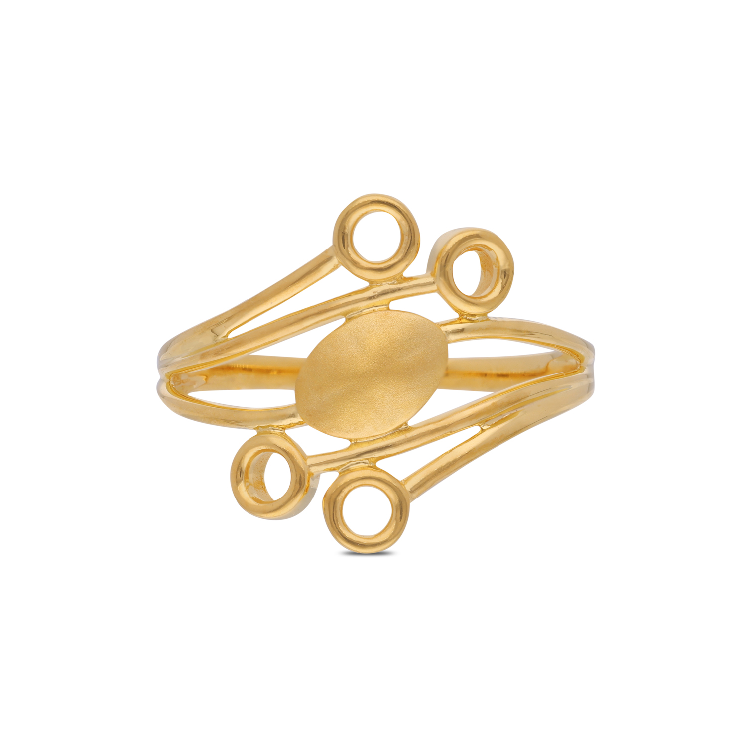 Orbit Curve Contemporary Gold Ring