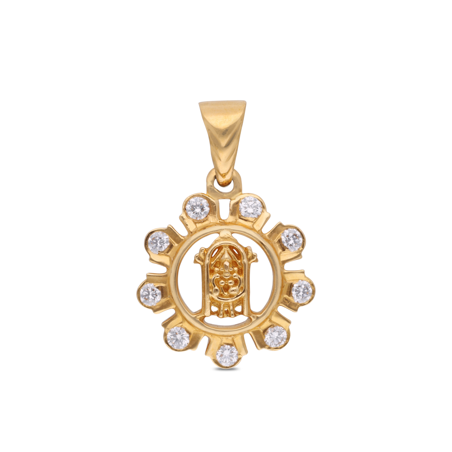 Divine Grace Gold Pendant with Diamond Accents