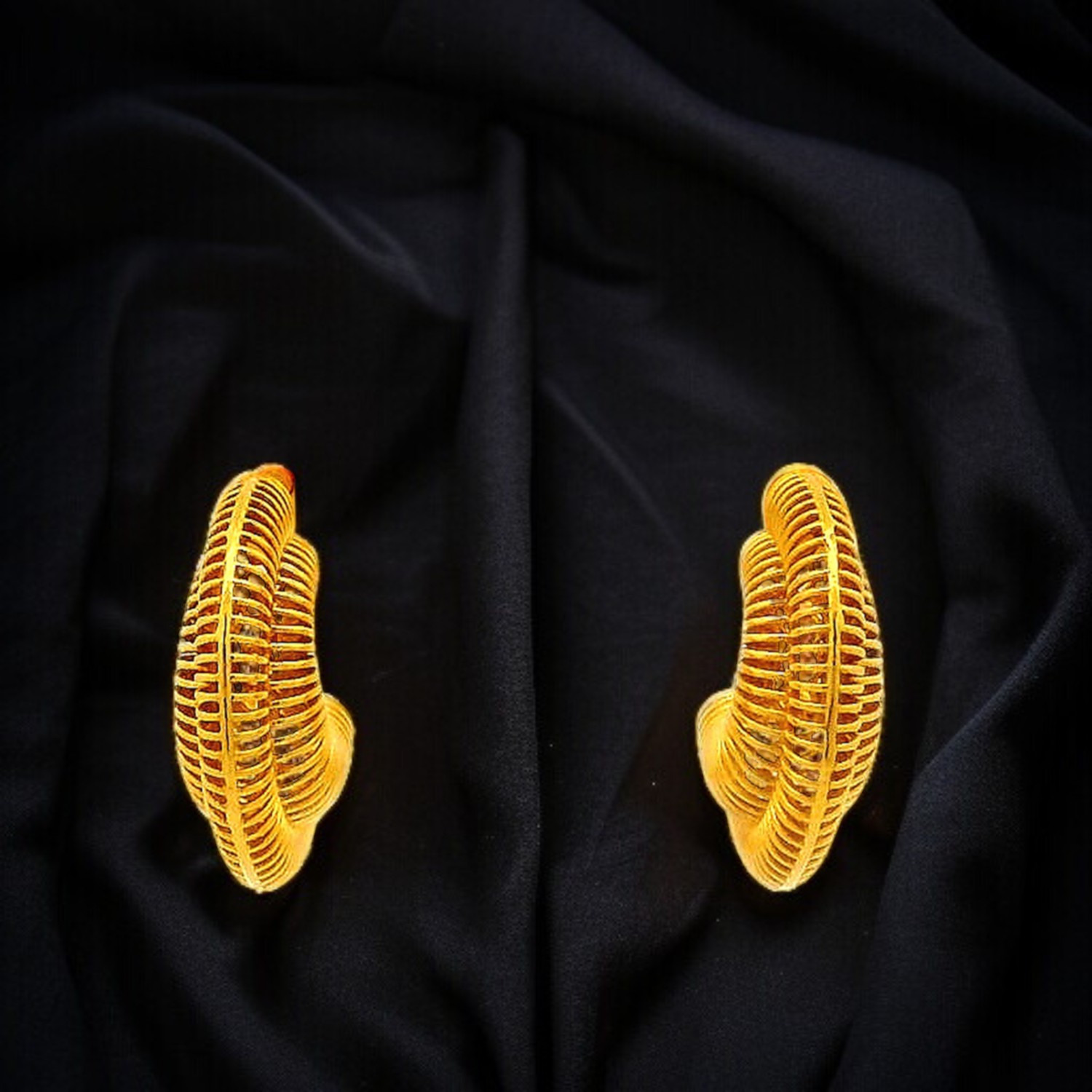 Golden Weave Ear Studs