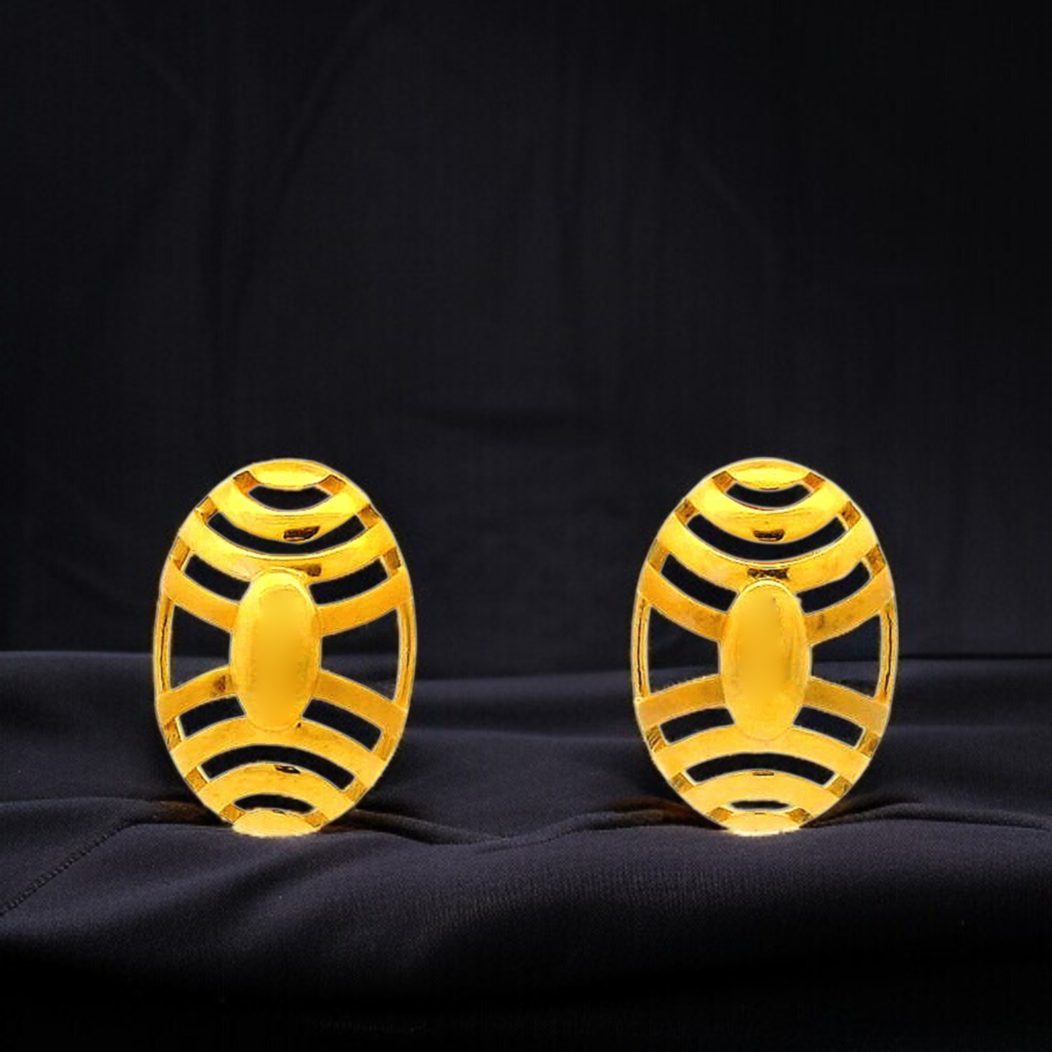 Golden Orbit Ear Studs