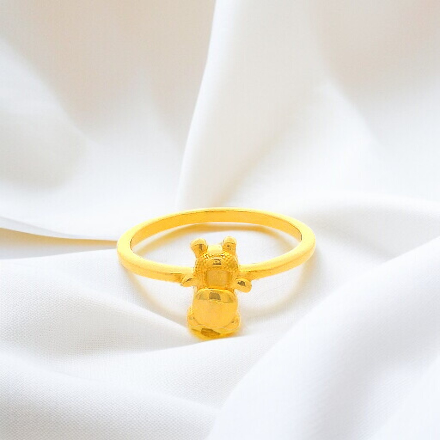 Cuddle Bear Gold Kids Ring