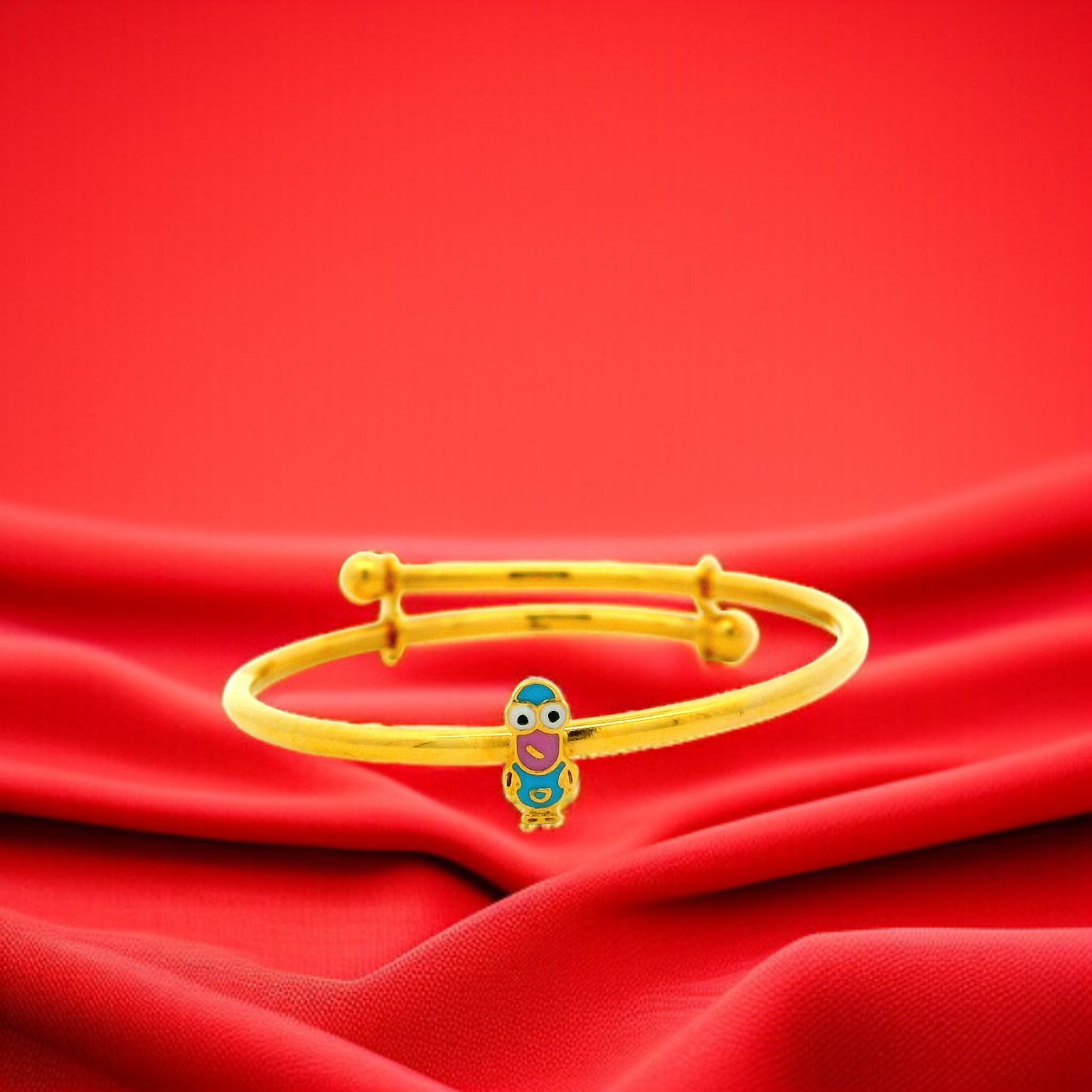 Cartoon Character Gold Bangles for Kids