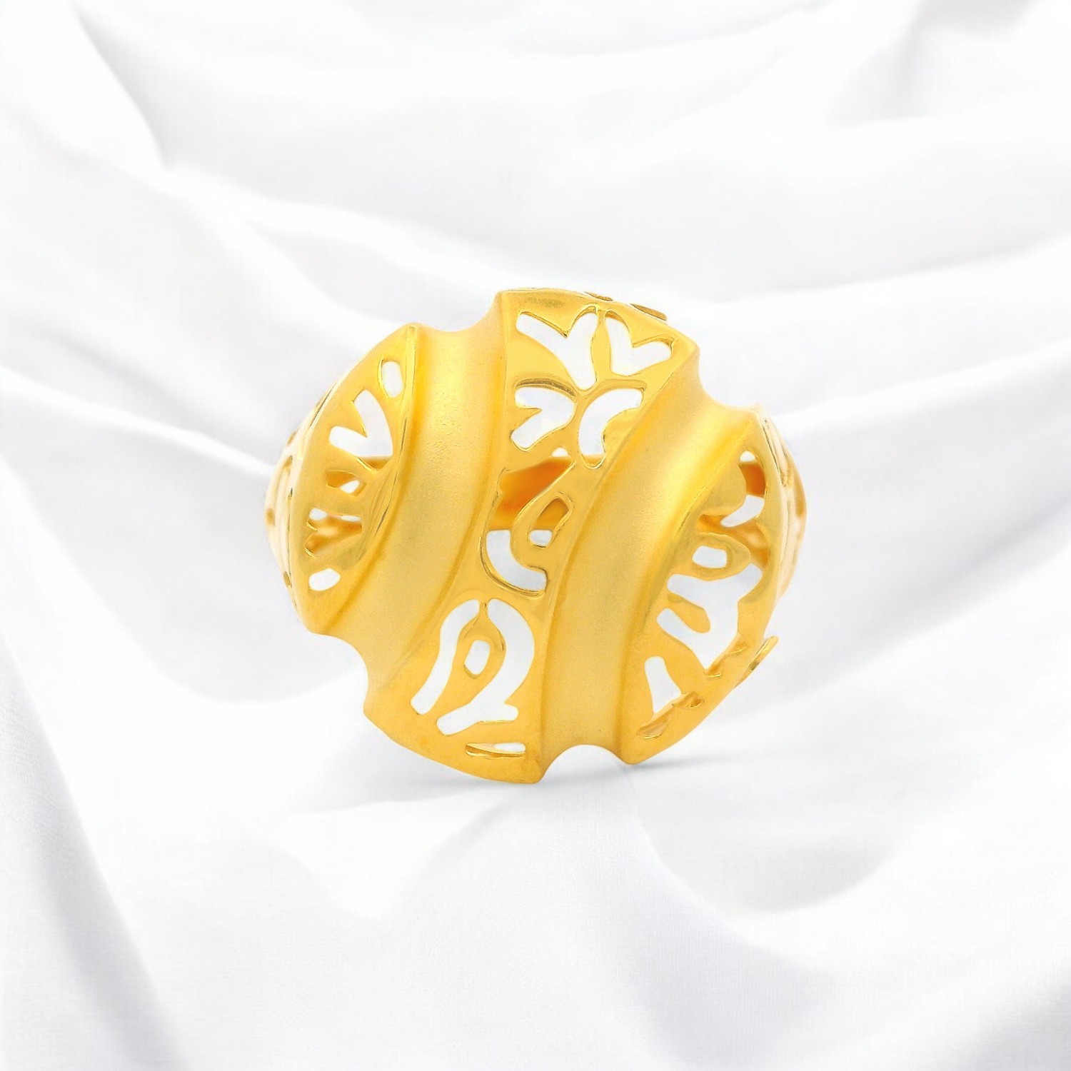 Ornate Filigree Swirl Gold Ring