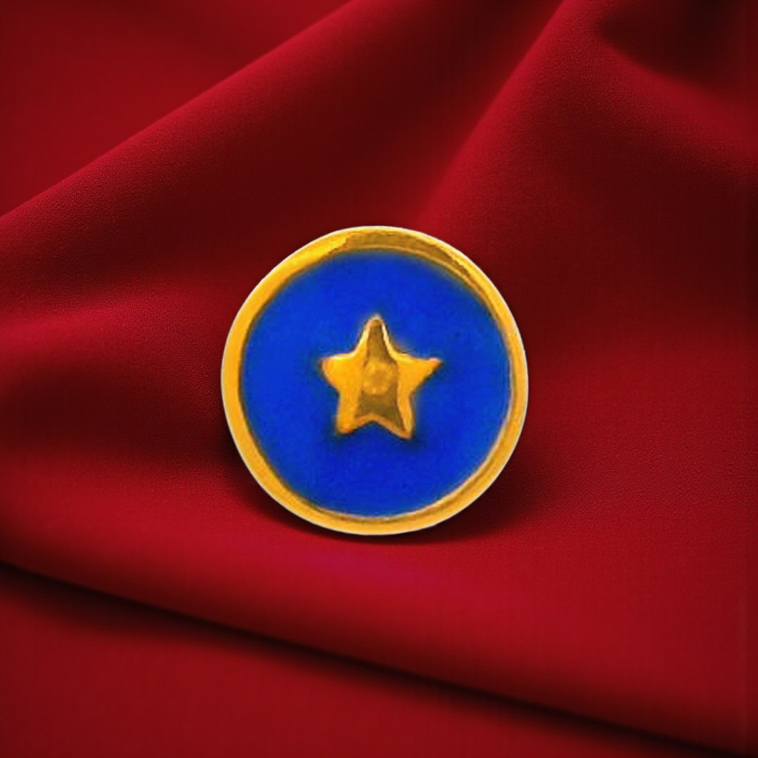 Celestial Blue Enamel Star Gold Nose Screw