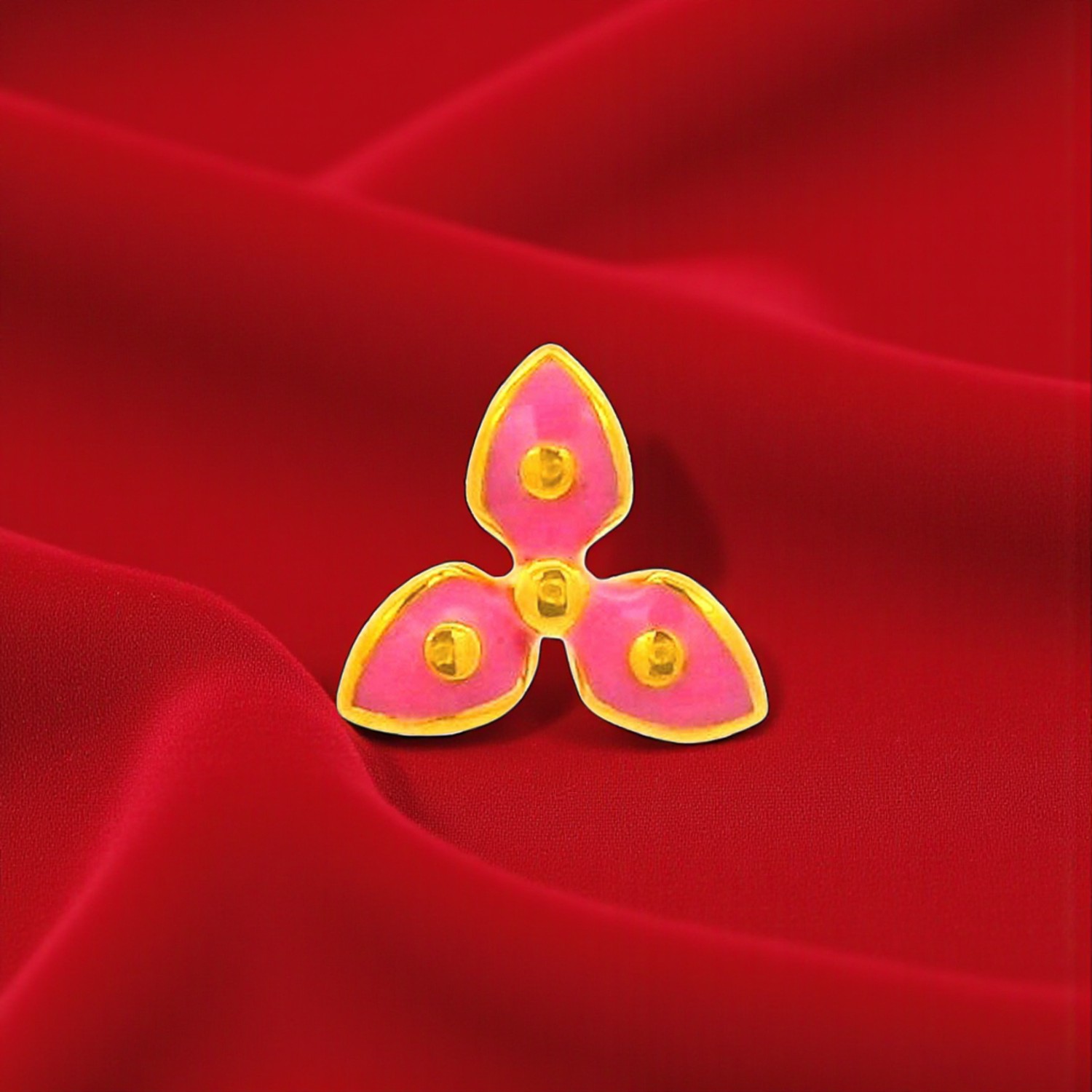 Blossom Pink Enamel Gold Nose Screw