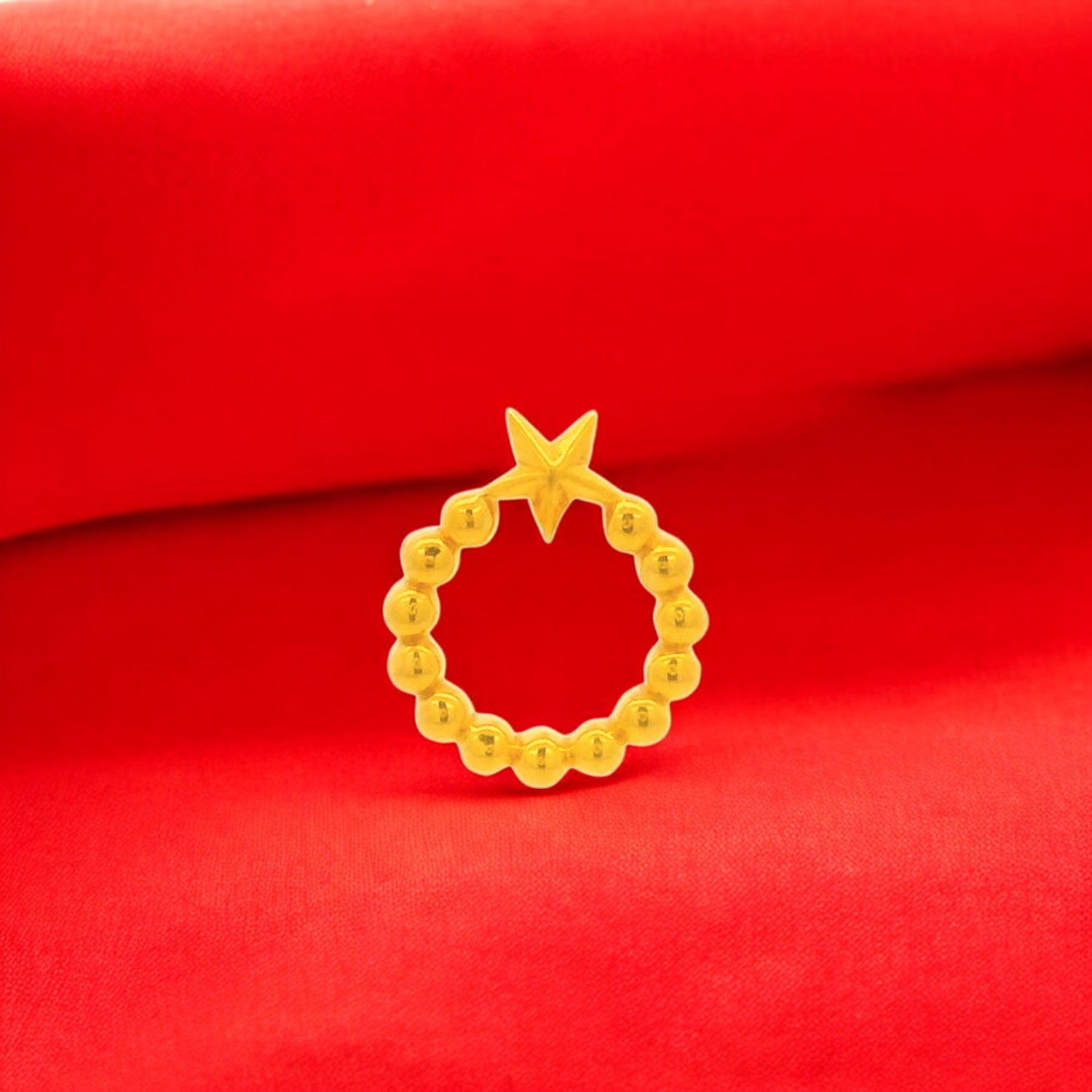 Stellar Beaded Halo Gold Nose Screw