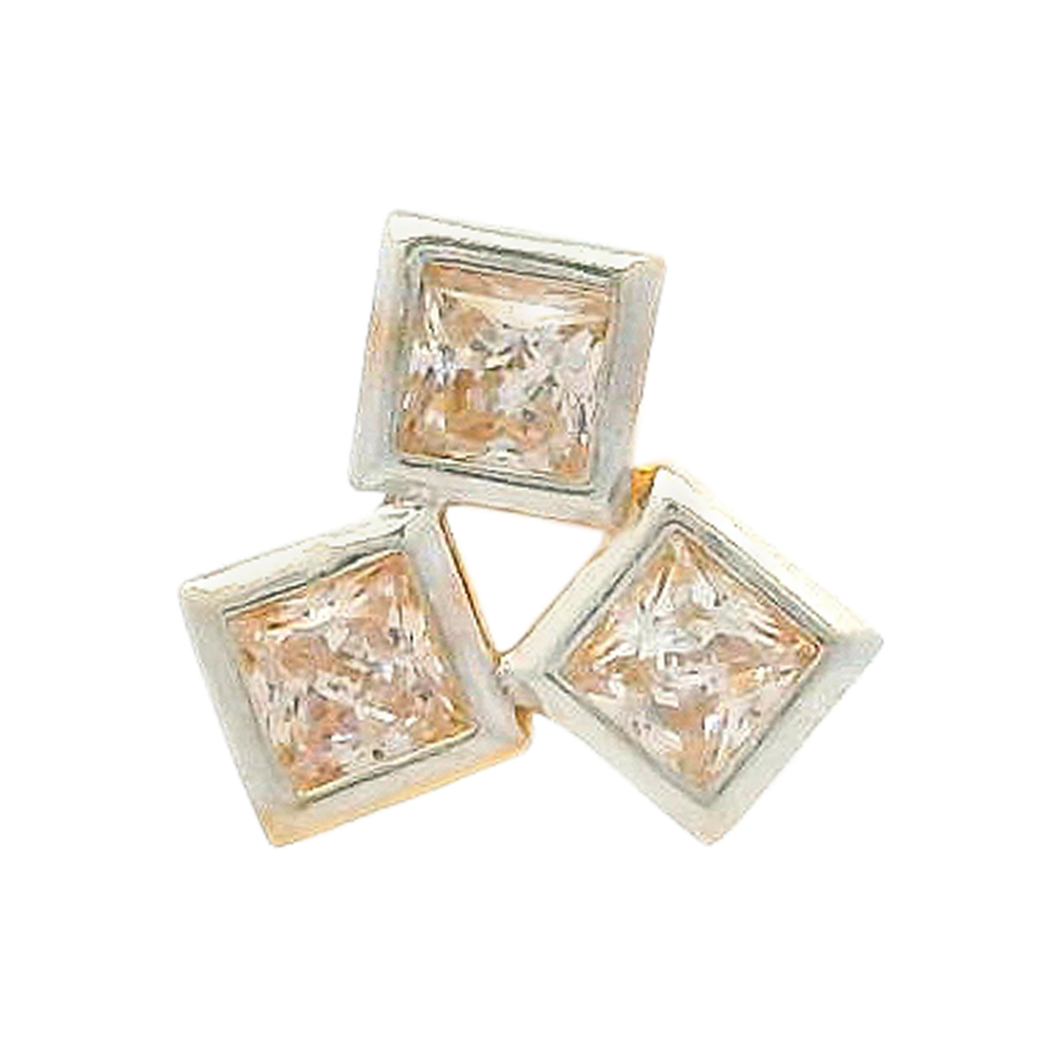 22kt Gold Gemset Nose Screw