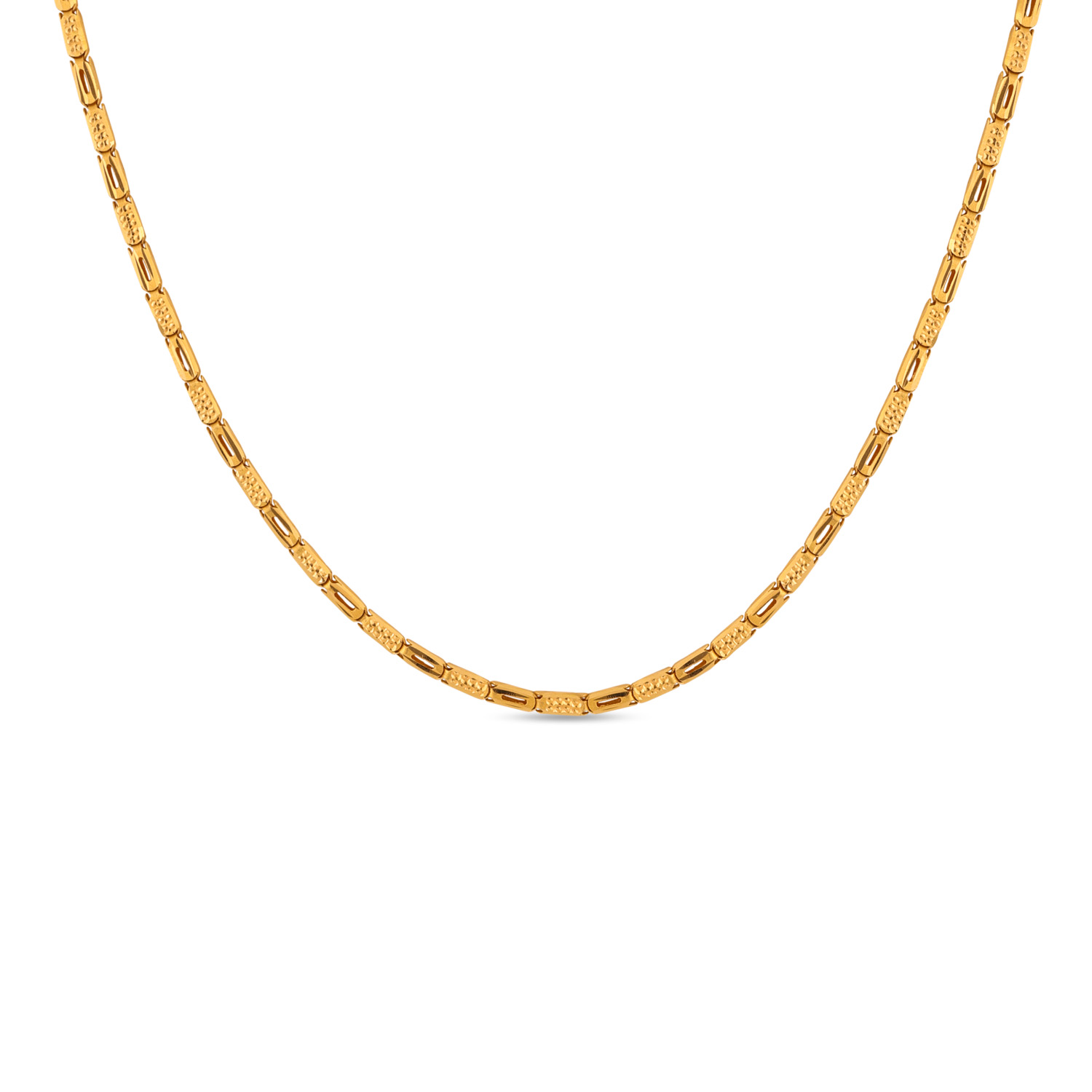 22kt Gold Plain Hand Made Chain