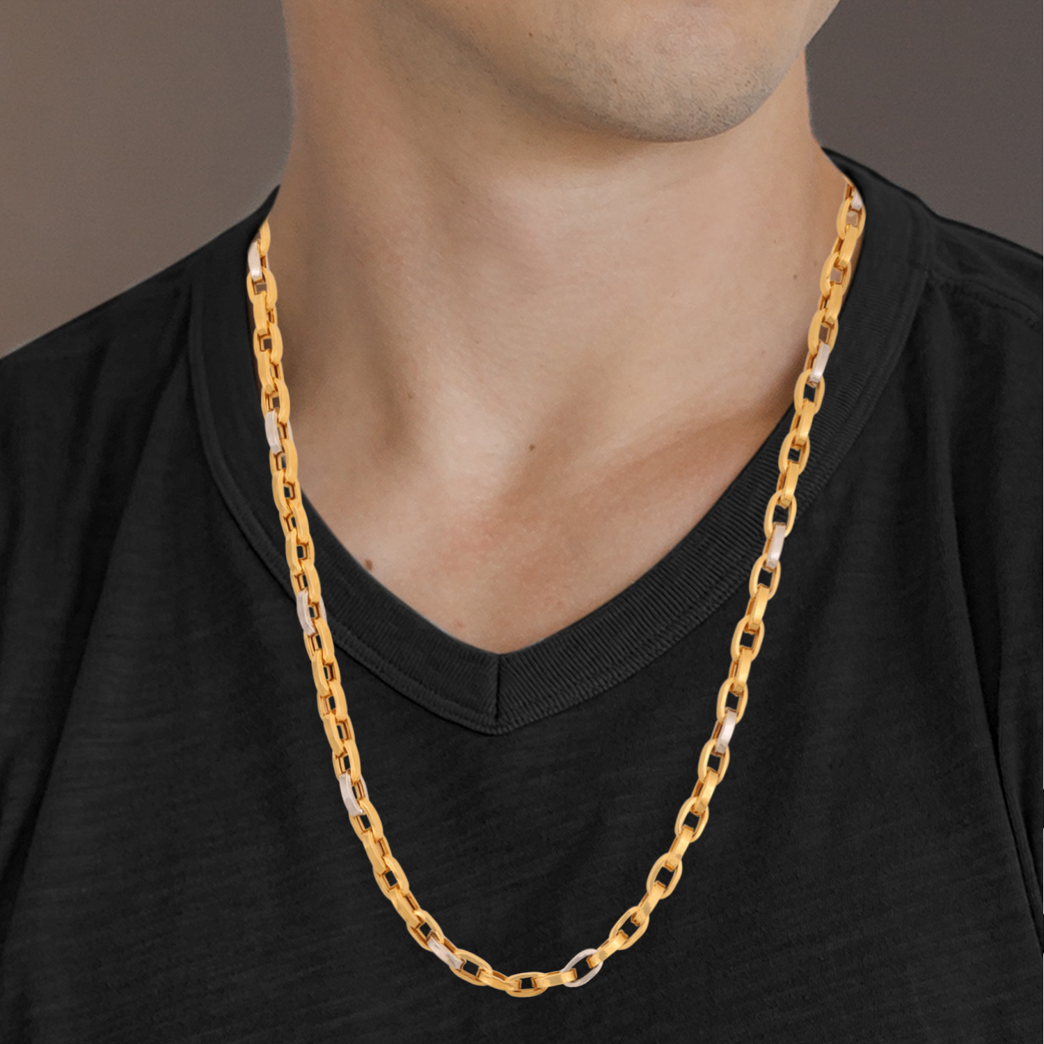 22kt Gold Plain Machine Chain