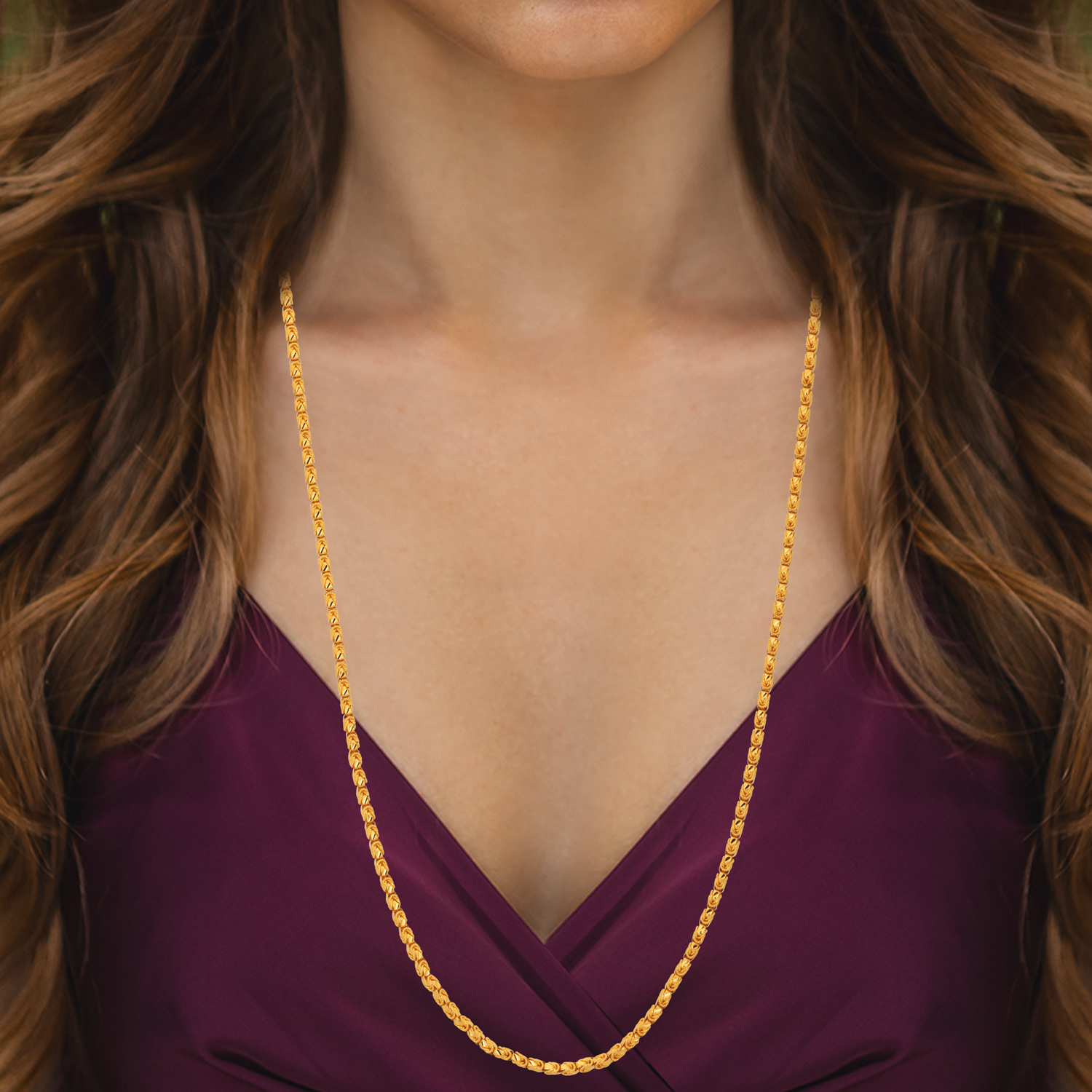 22kt Gold Plain KSP44 Chain