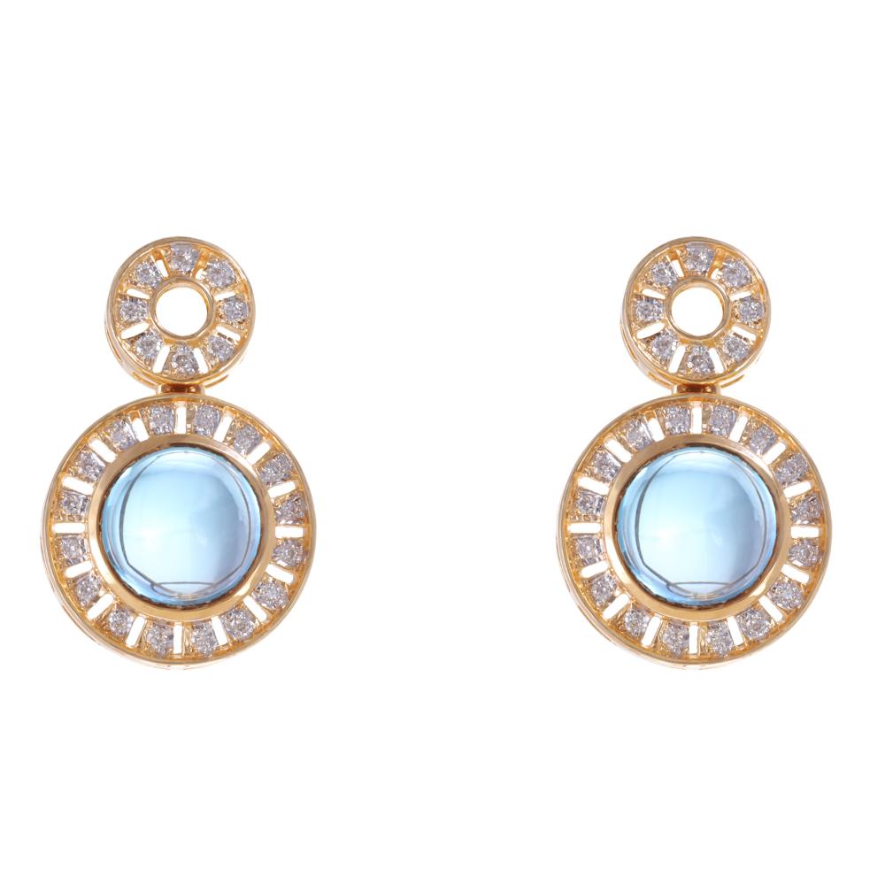 Drops set with Diamond and colored gems