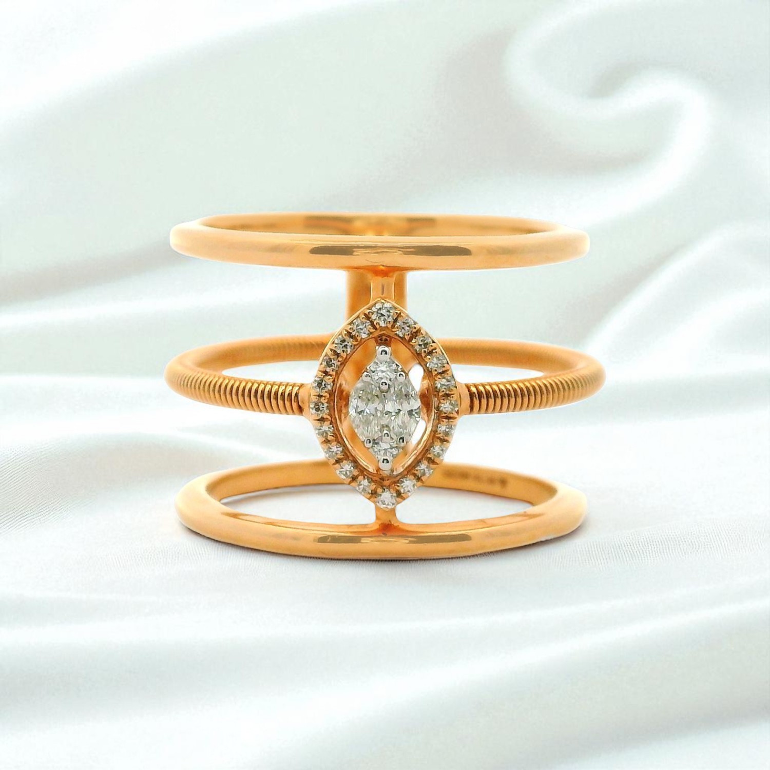 Marquise Diamond Gold Ring