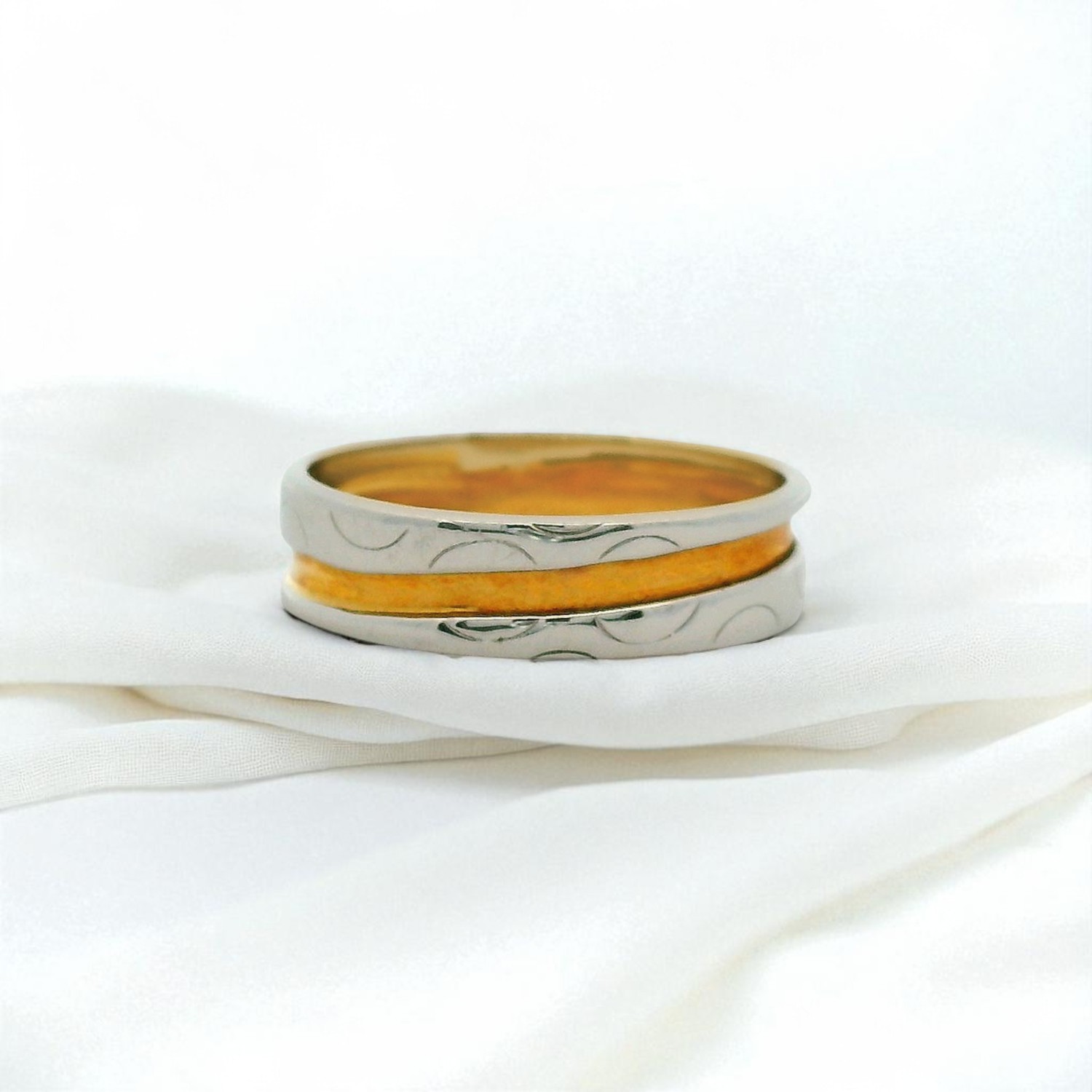 Platinum & Gold Two-Tone Band Ring