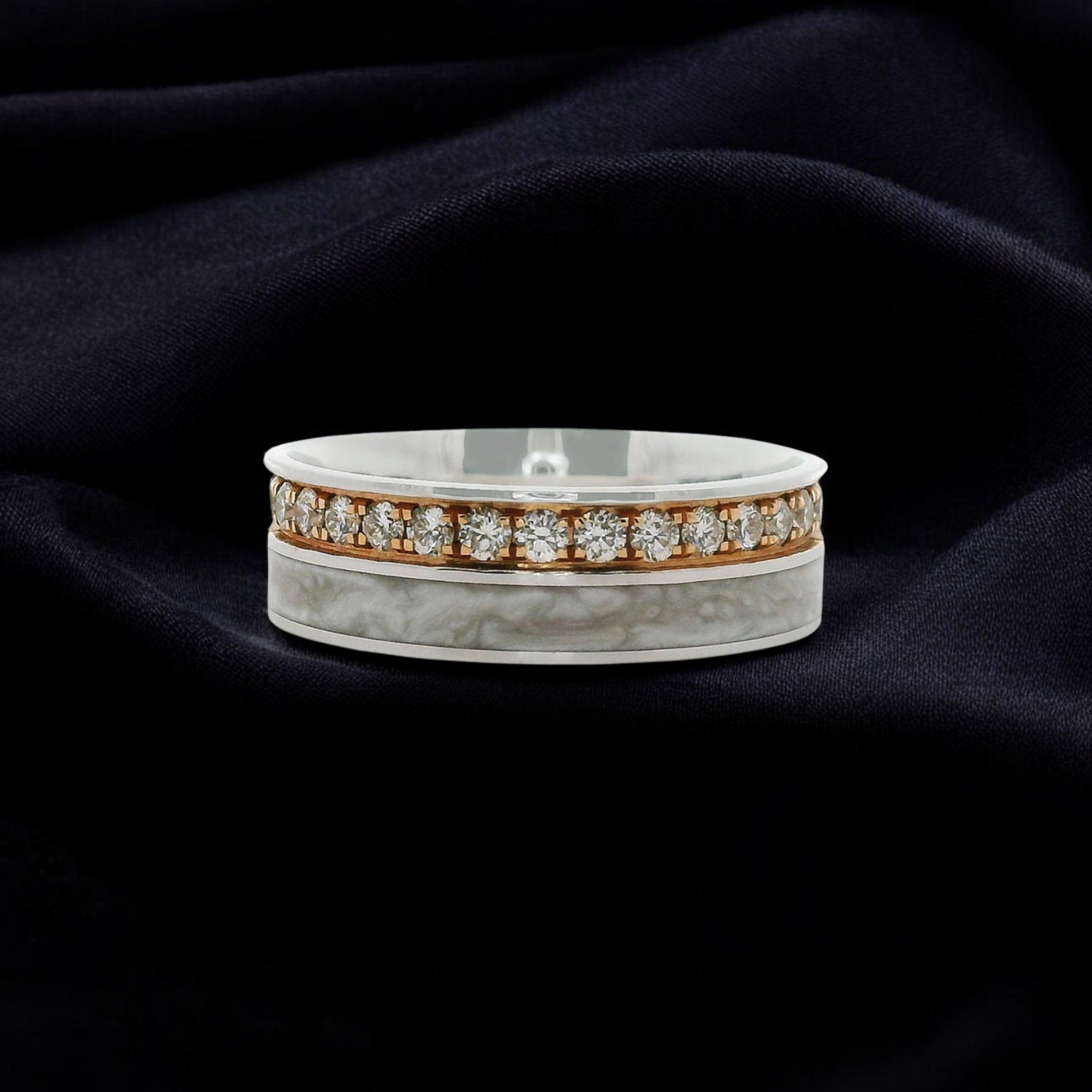 Diamond Platinum Band Ring