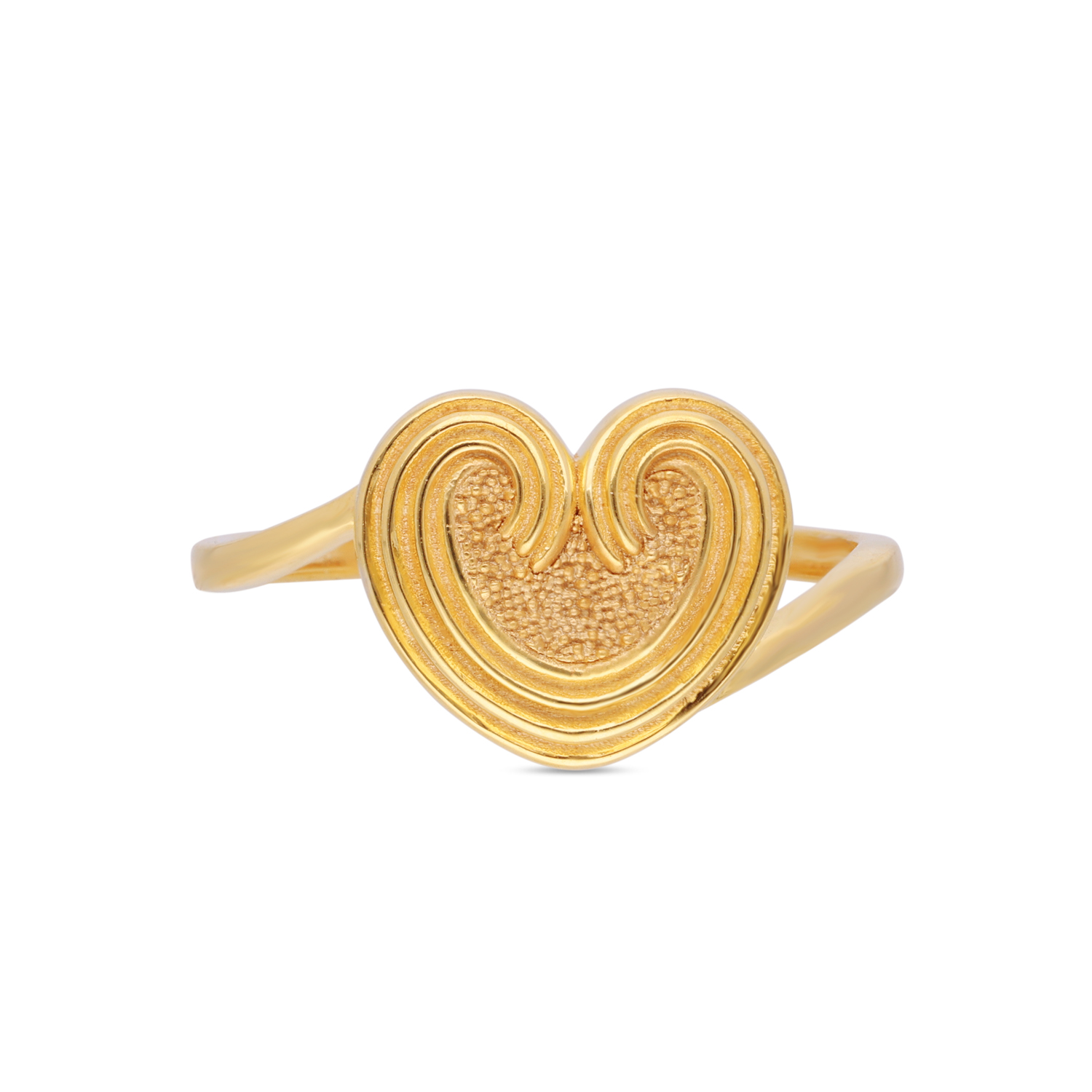 Heart Design Gold Ring