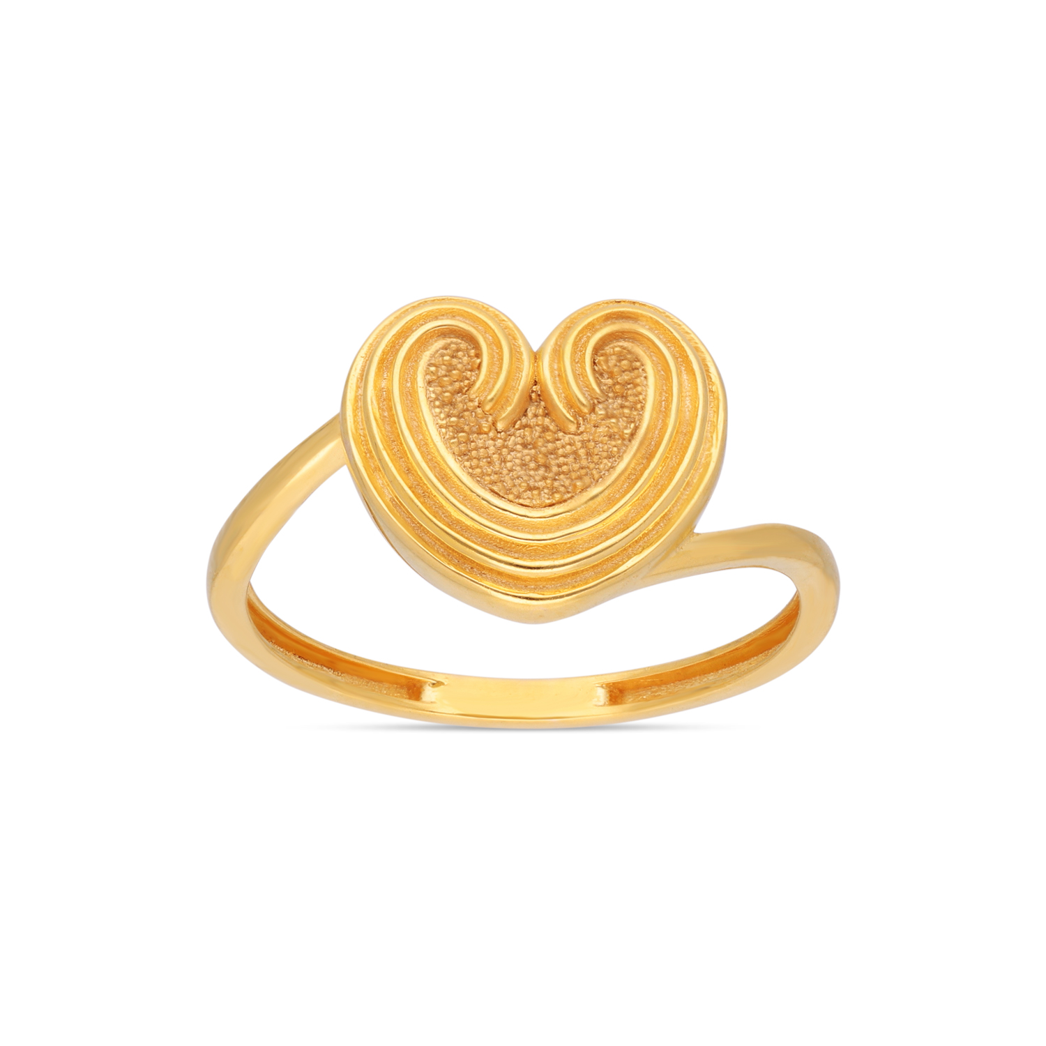 Heart Design Gold Ring