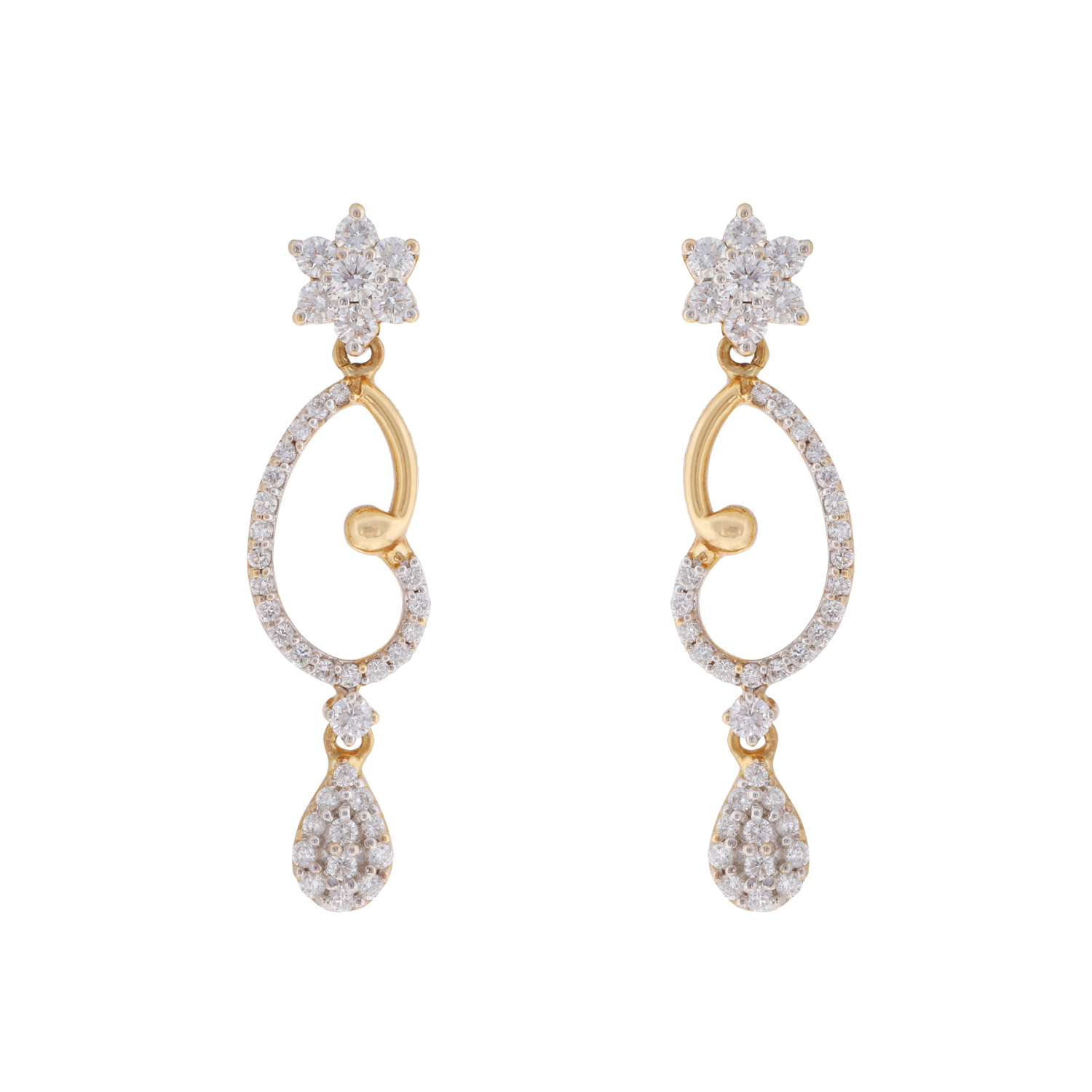 Drops set with Diamond in nakshatra motif