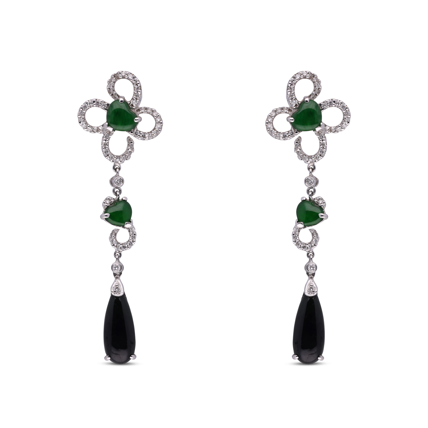 Emerald Grace Dangle Earrings