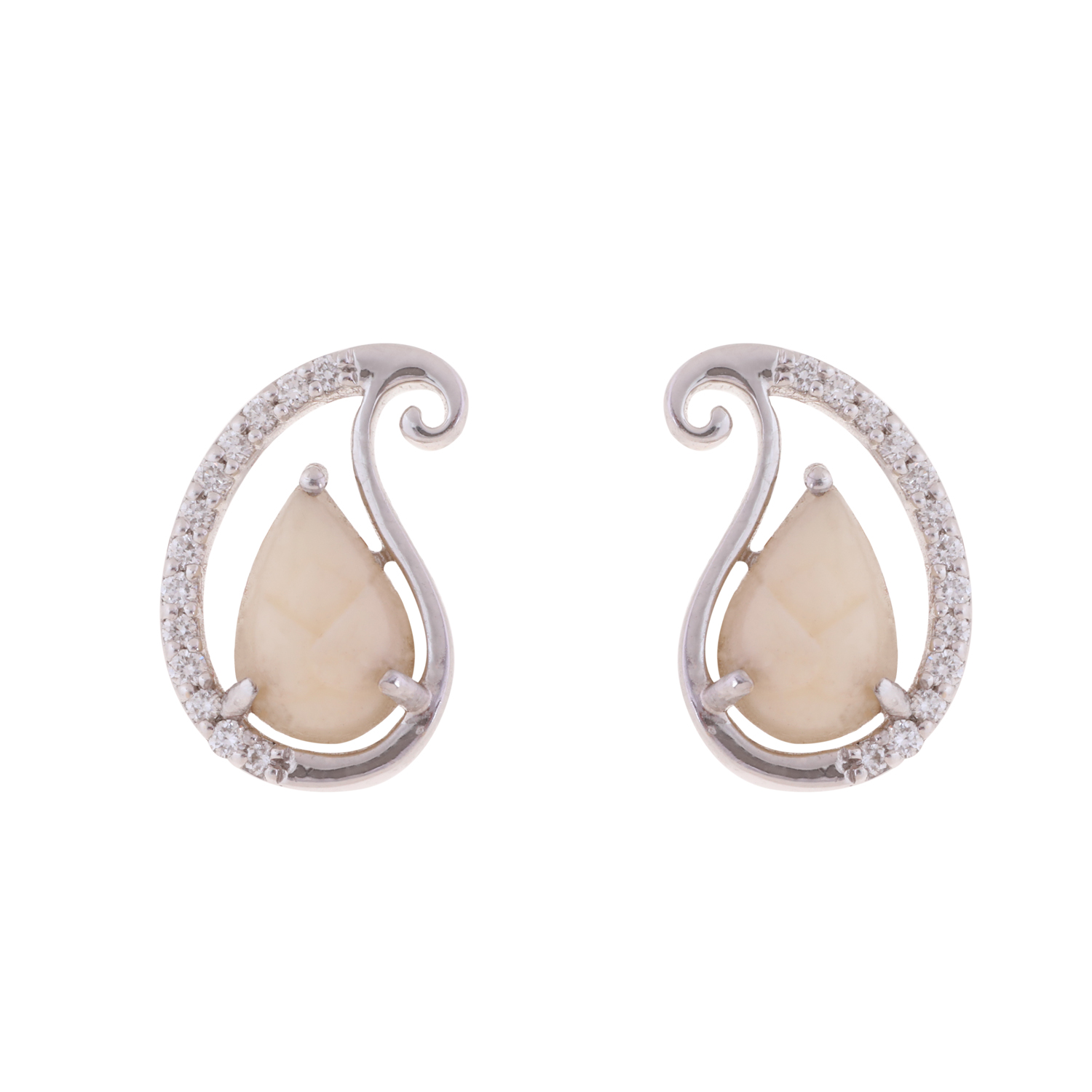 Exclusive Diamond Stud with Colour gems