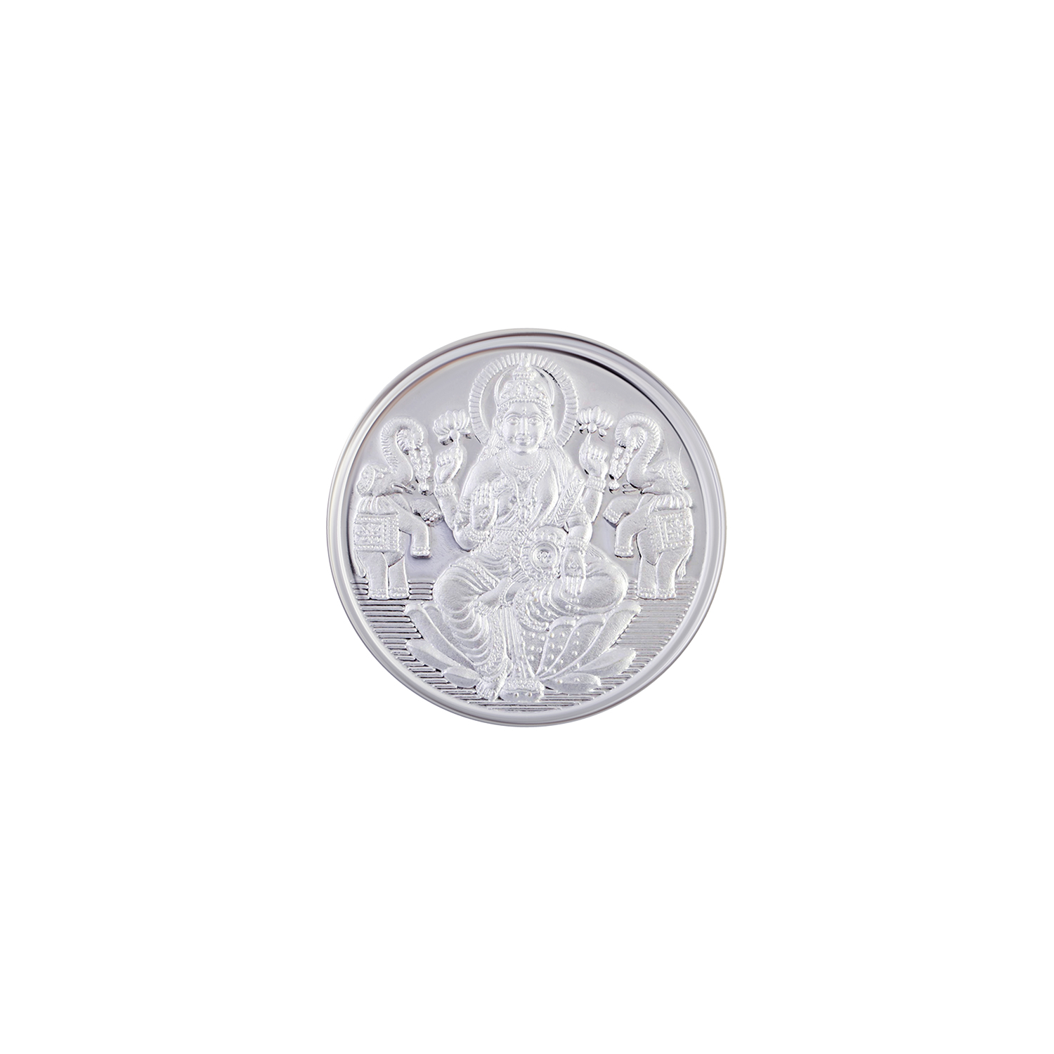 Silver Coin Goddess Lakshmi Auspicious Prosperity Design - 5gm