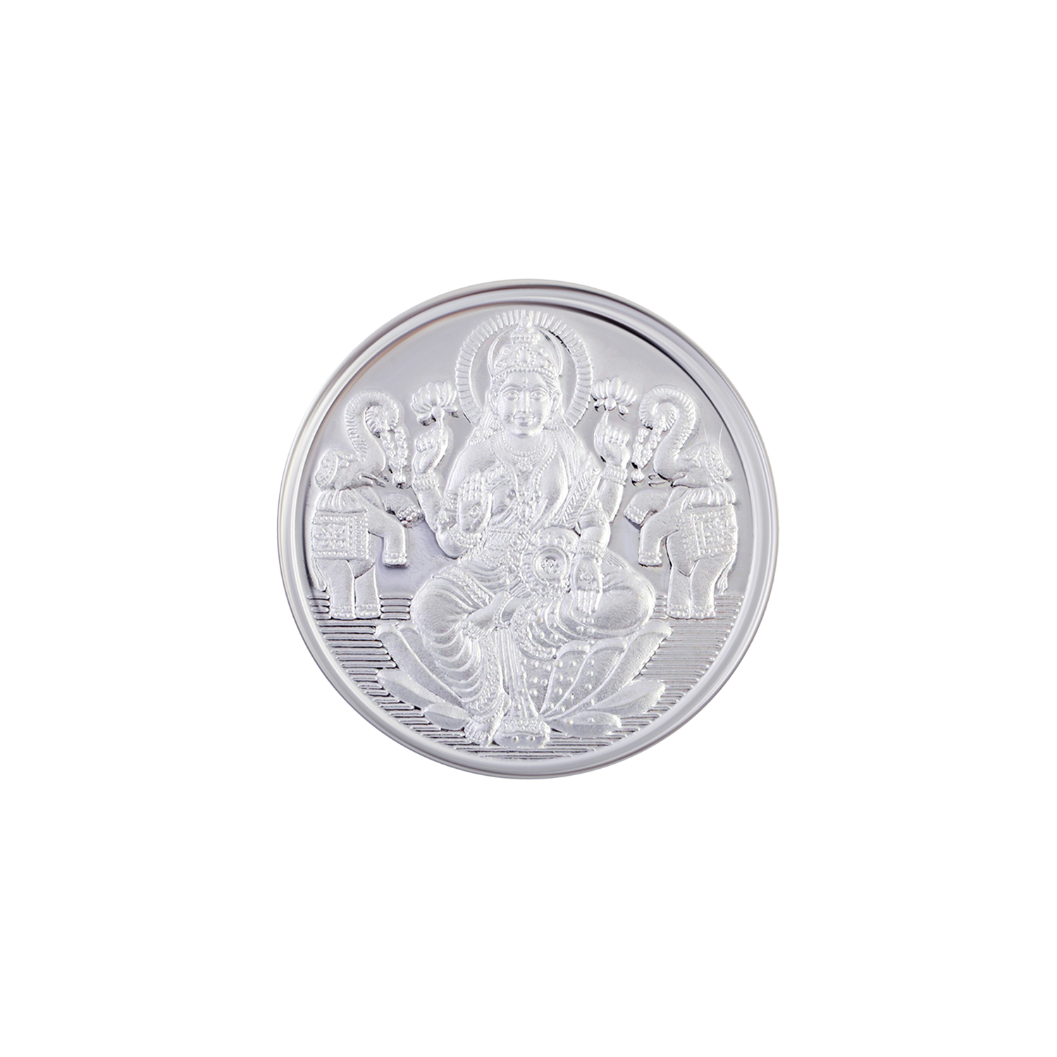 Silver Coin Goddess Lakshmi Auspicious Prosperity Design - 10gm