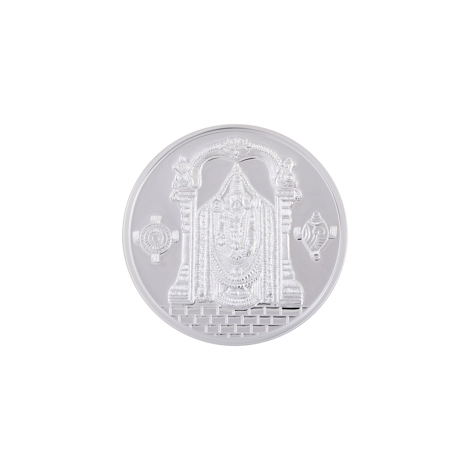 Silver Coin Lord Balaji Divine Blessings Design - 10gm