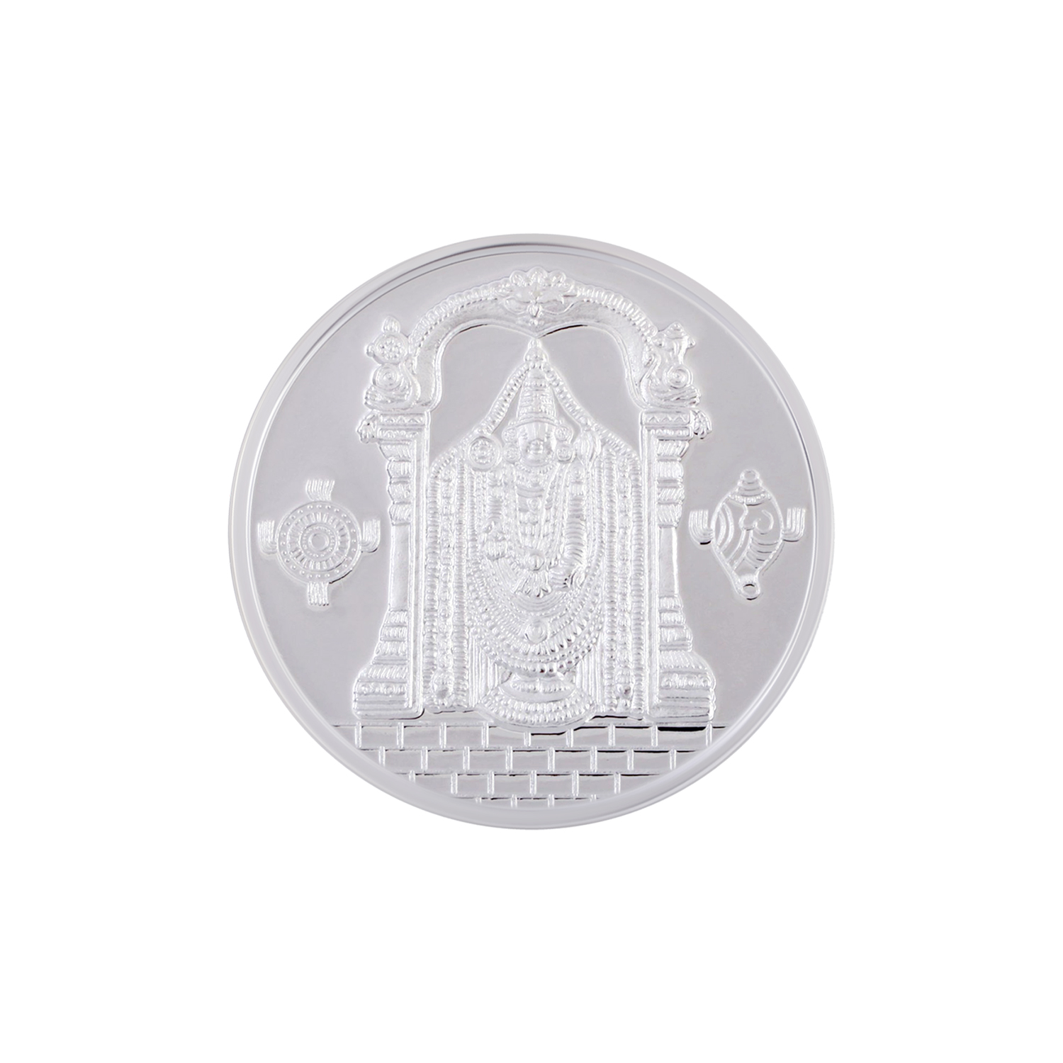 Silver Coin Lord Balaji Divine Blessings Design - 20gm