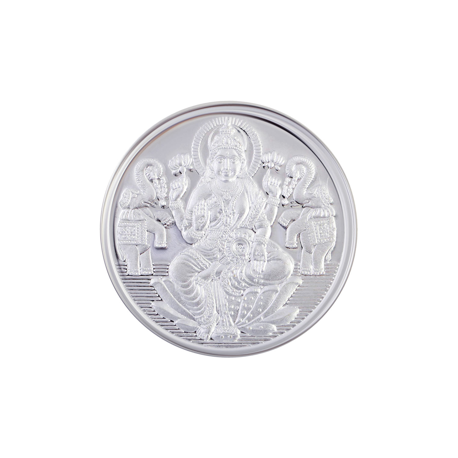 Silver Coin Goddess Lakshmi Auspicious Prosperity Design - 20gm
