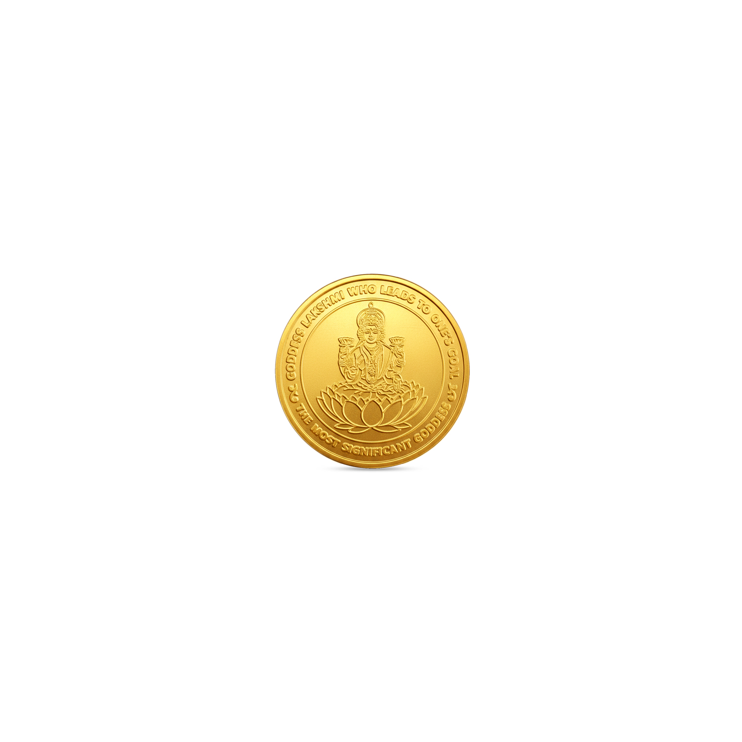 22KT Gold Goddess Lakshmi Coin | Pure Gold Auspicious Coin for Gifting & Investment - 1gm