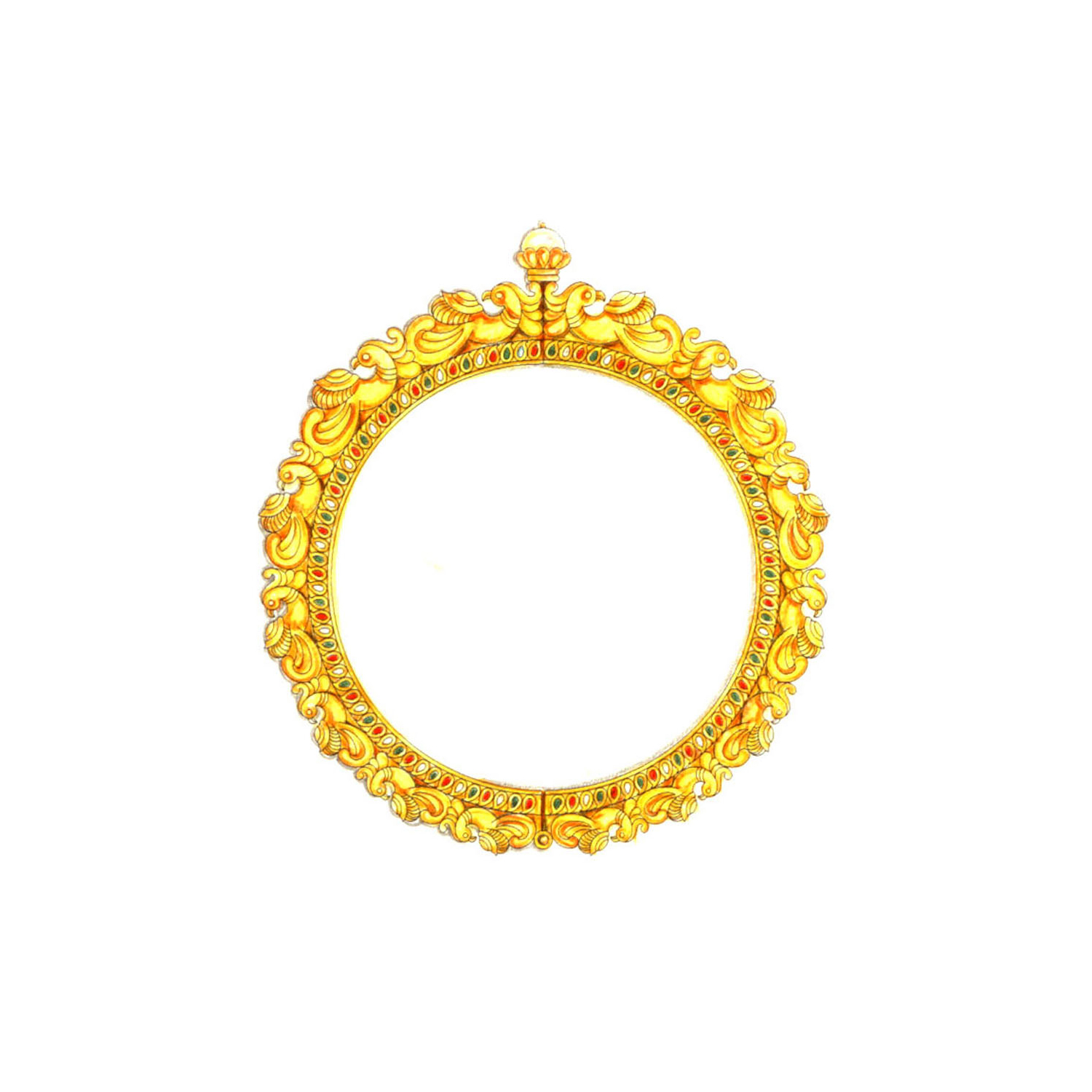 Gold Round Bangle