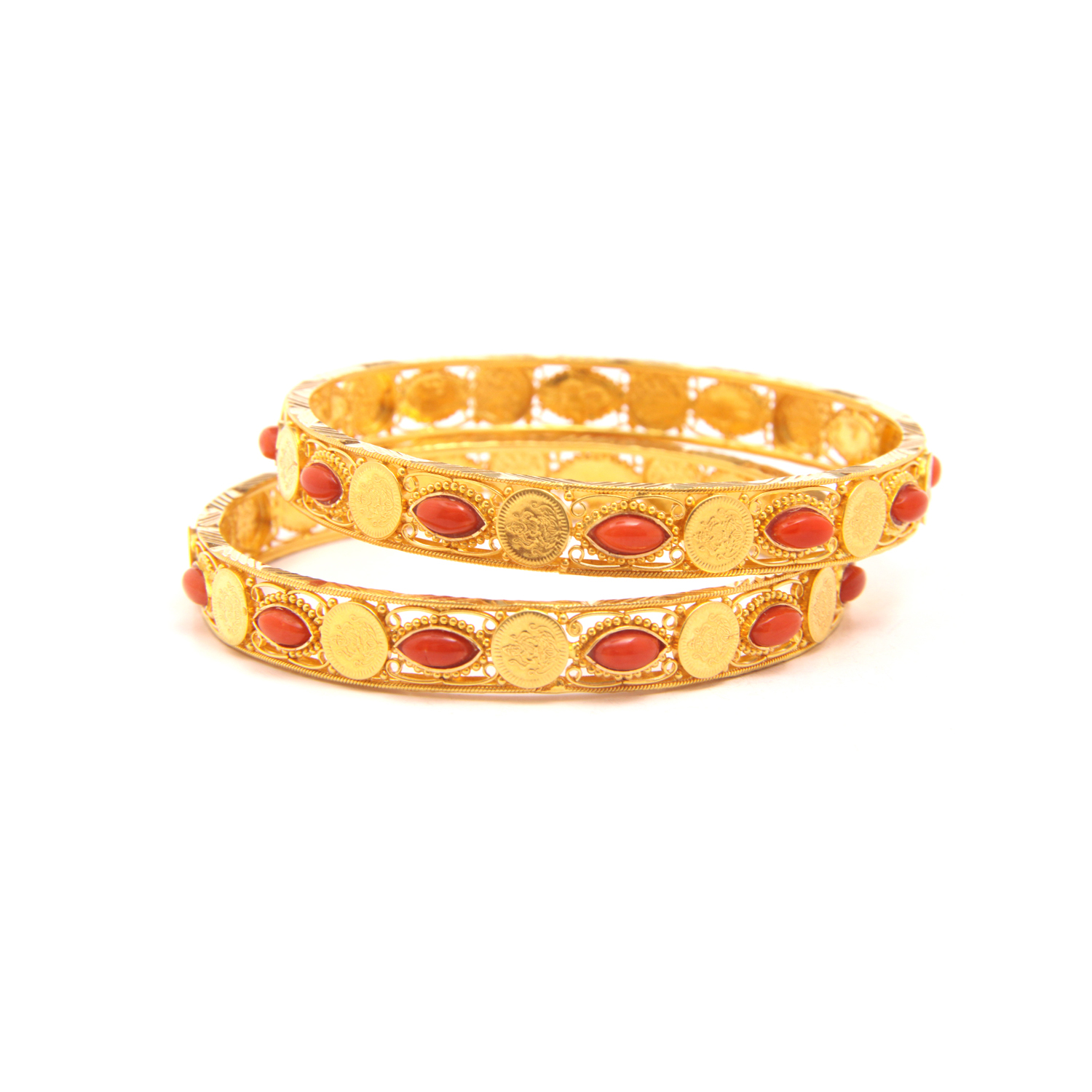 Gold Bangle Pair