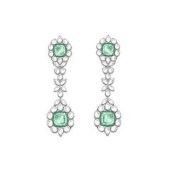 Diamond Earrings Set With Gemstones