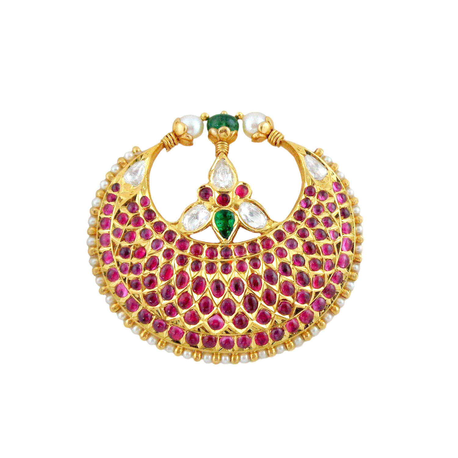 Gold Head Ornament Set With Gemstones