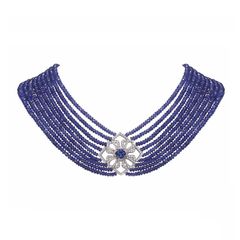 Diamond Necklace Set With Gemstones