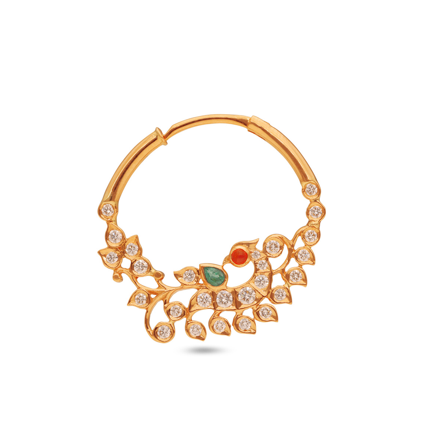 Diamond Nose Screw Set With Gemstones