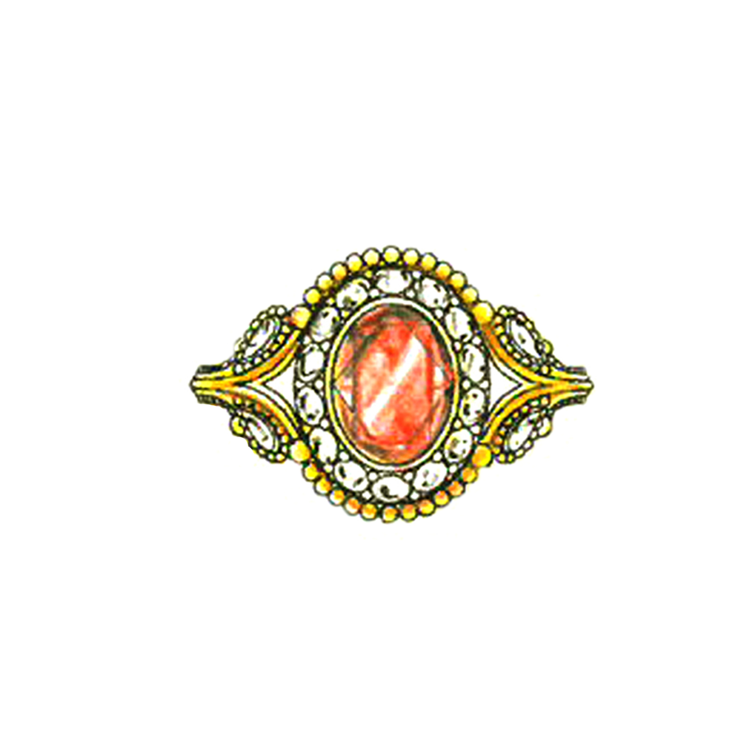 Gold Ring Set With Gemstone