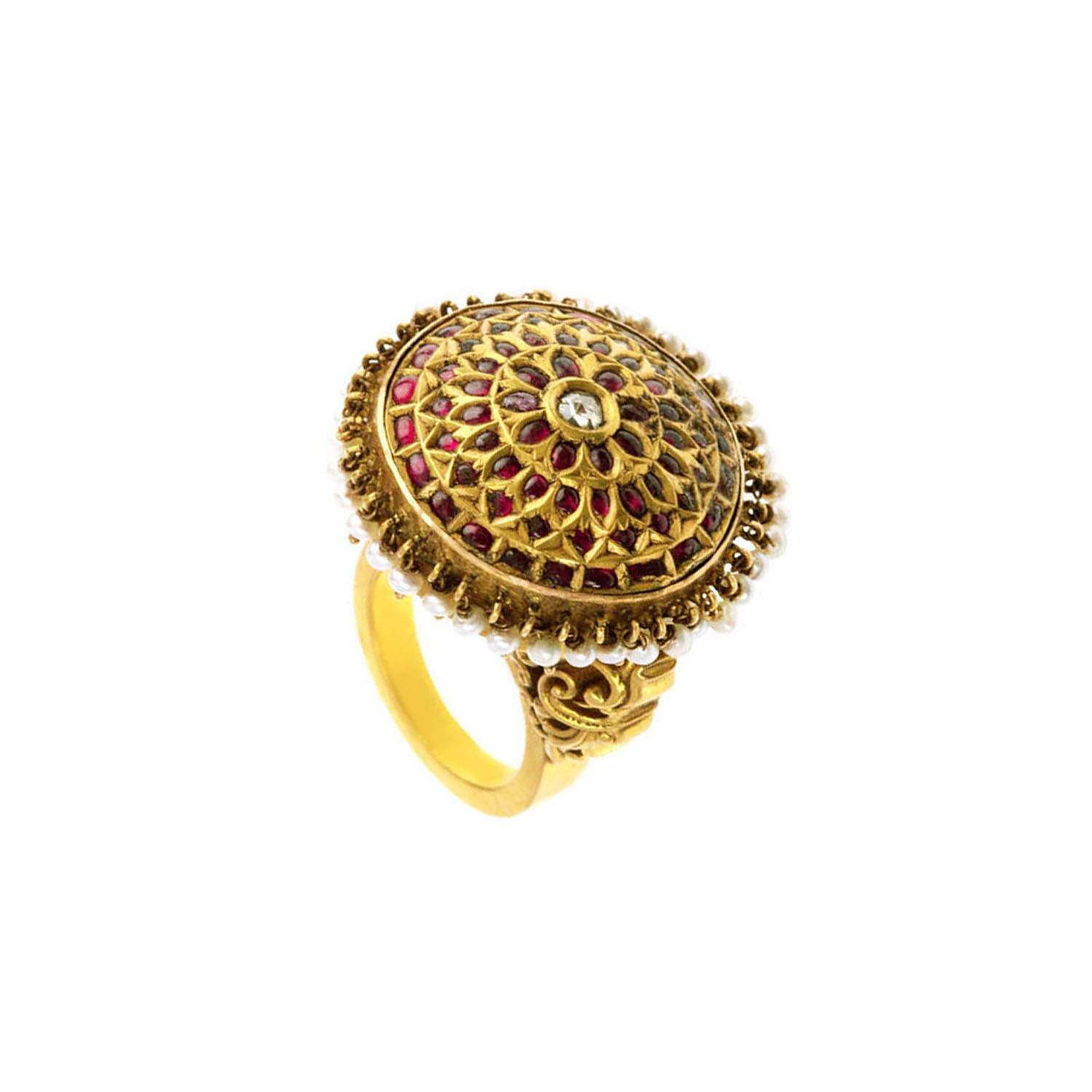 Gold Ring Set With Gemstones