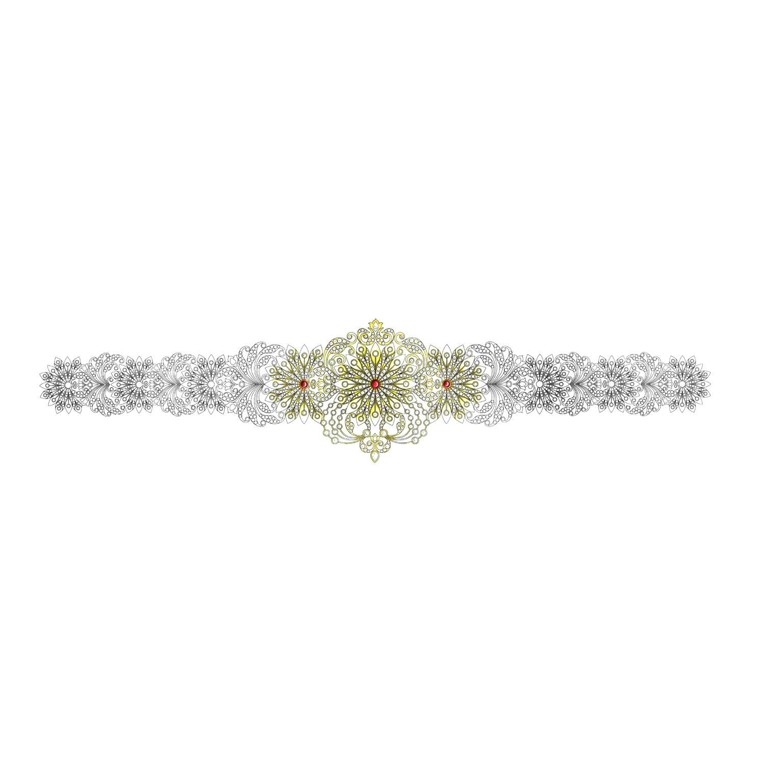 Diamond Waist Belt with Gemstones
