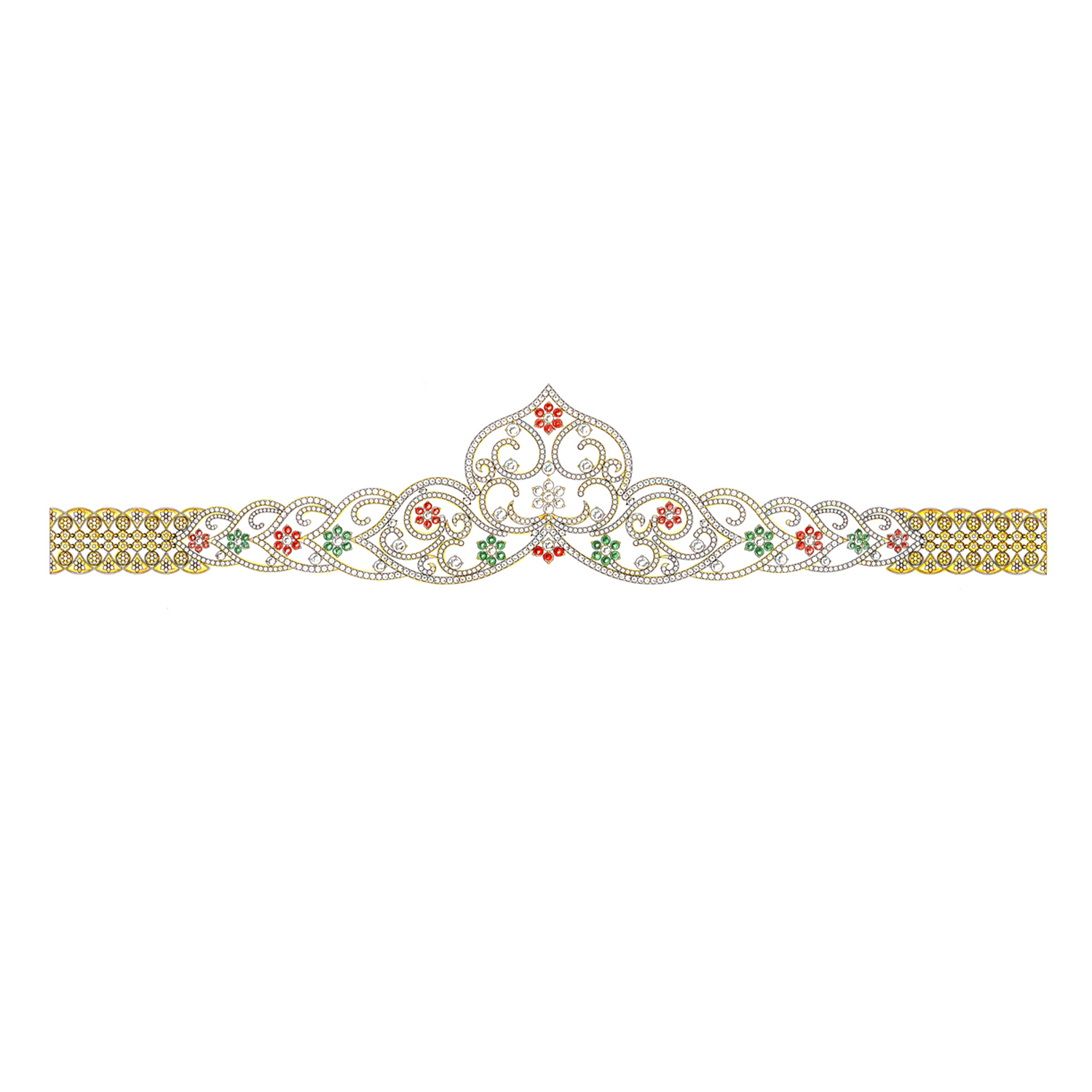 Diamond Waist Belt with Gemstones