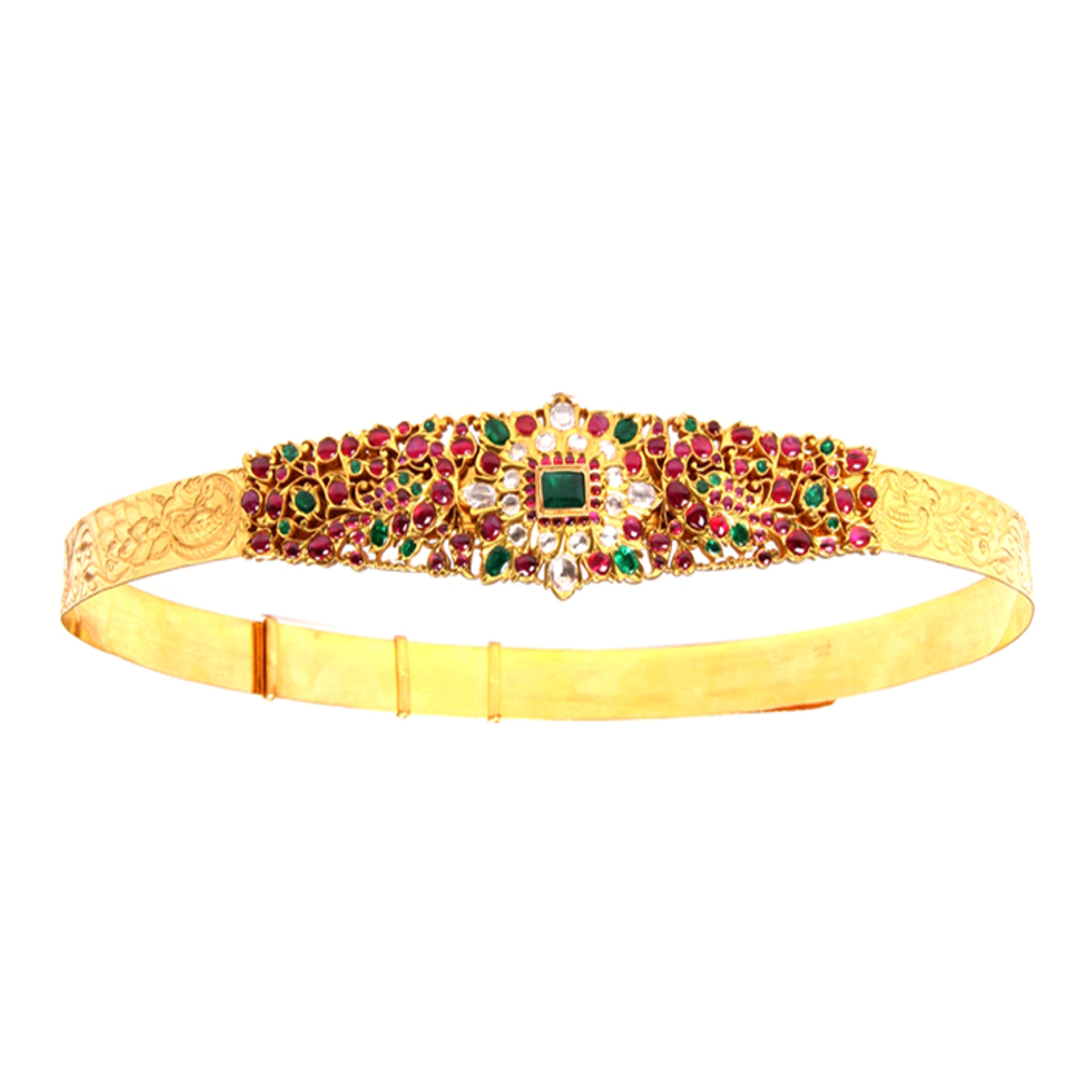 Gold Waist Belt with Gemstones