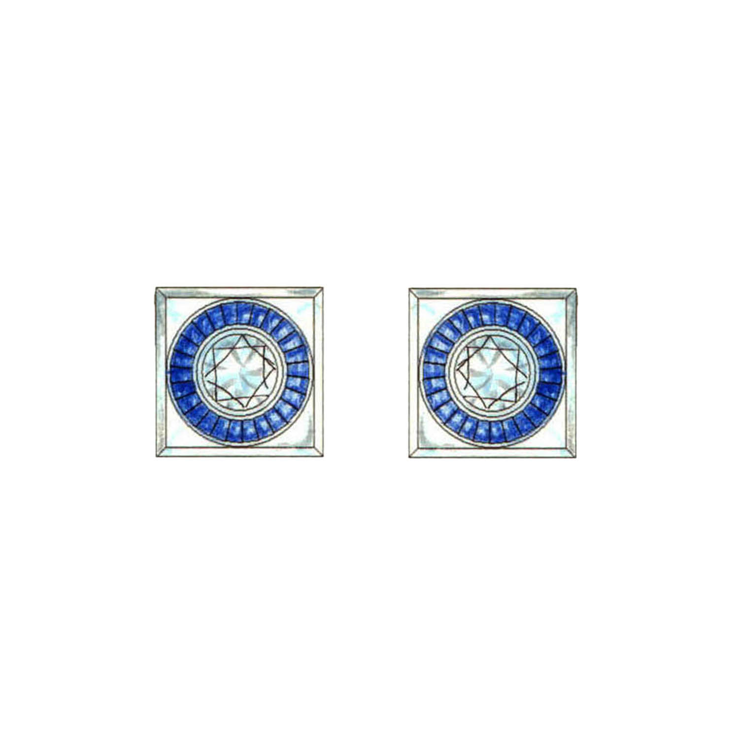 Diamond Cufflinks For Men Set With Gemstones