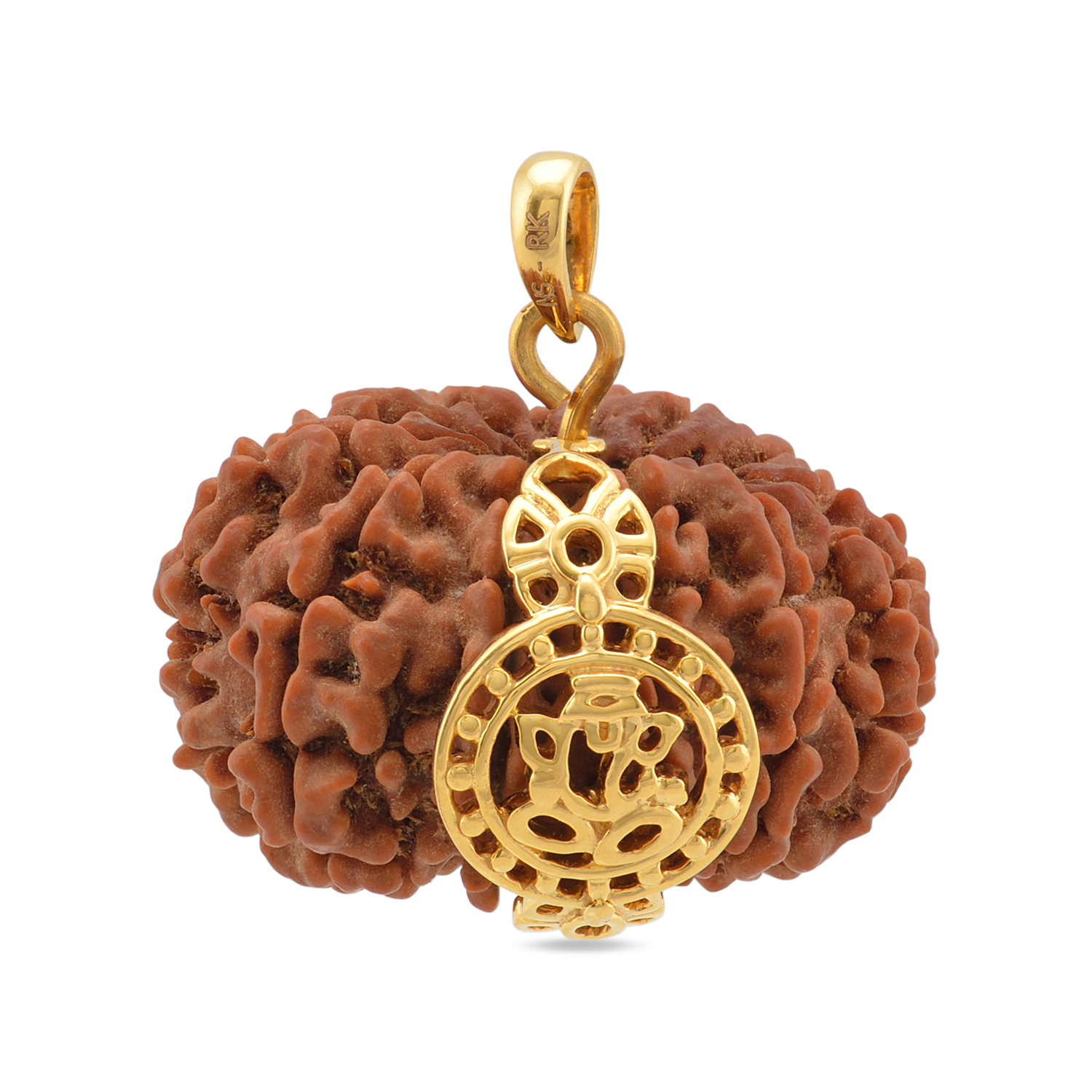 Tradional Gold Pendent With Rudraksha