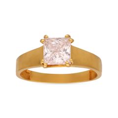 Classic Gold Ring For Men set with Zircon Stones