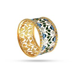 Classic Fancy Gold Bangle In 22Kt Gold