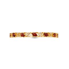 Radiant Duo: Gemset Bangle Pair with Garnet and White Cubic Zirconia