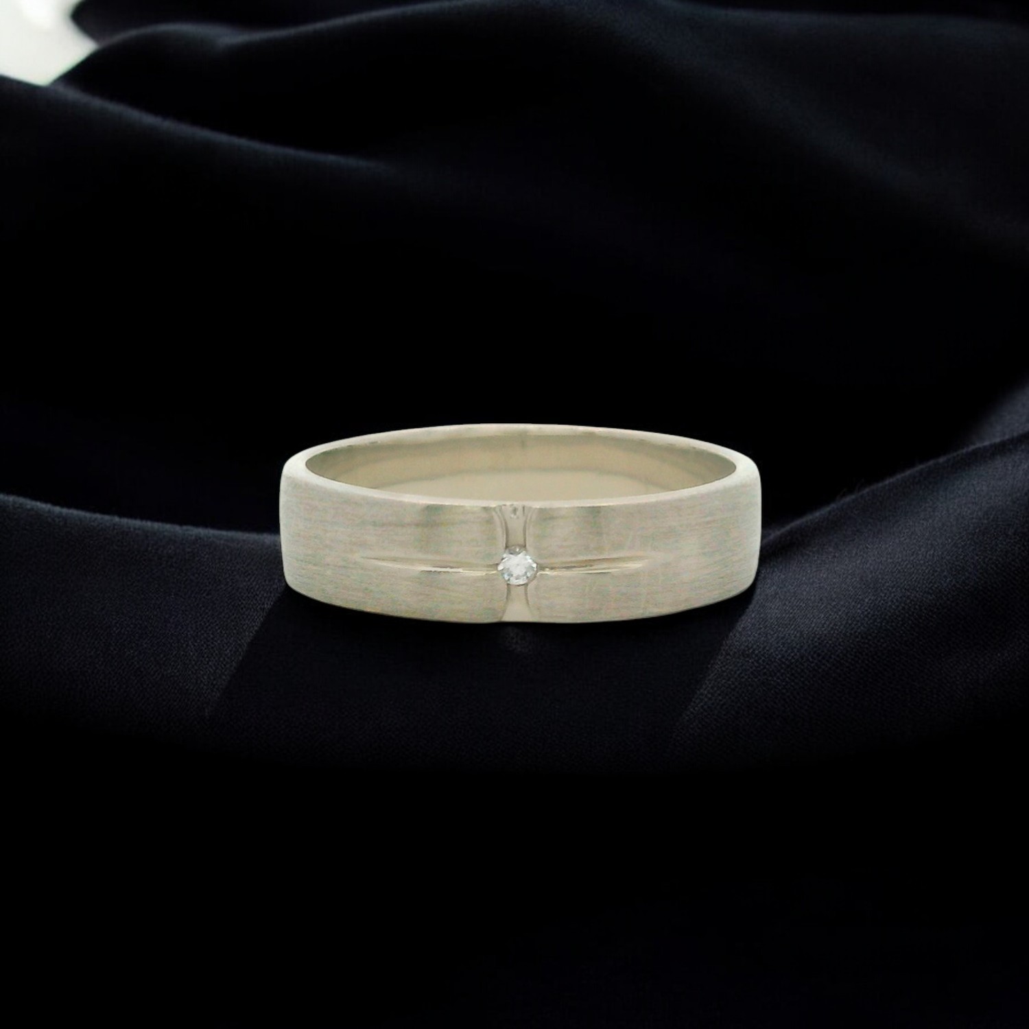 Classic Platinum Diamond Band Timeless Minimal Elegance